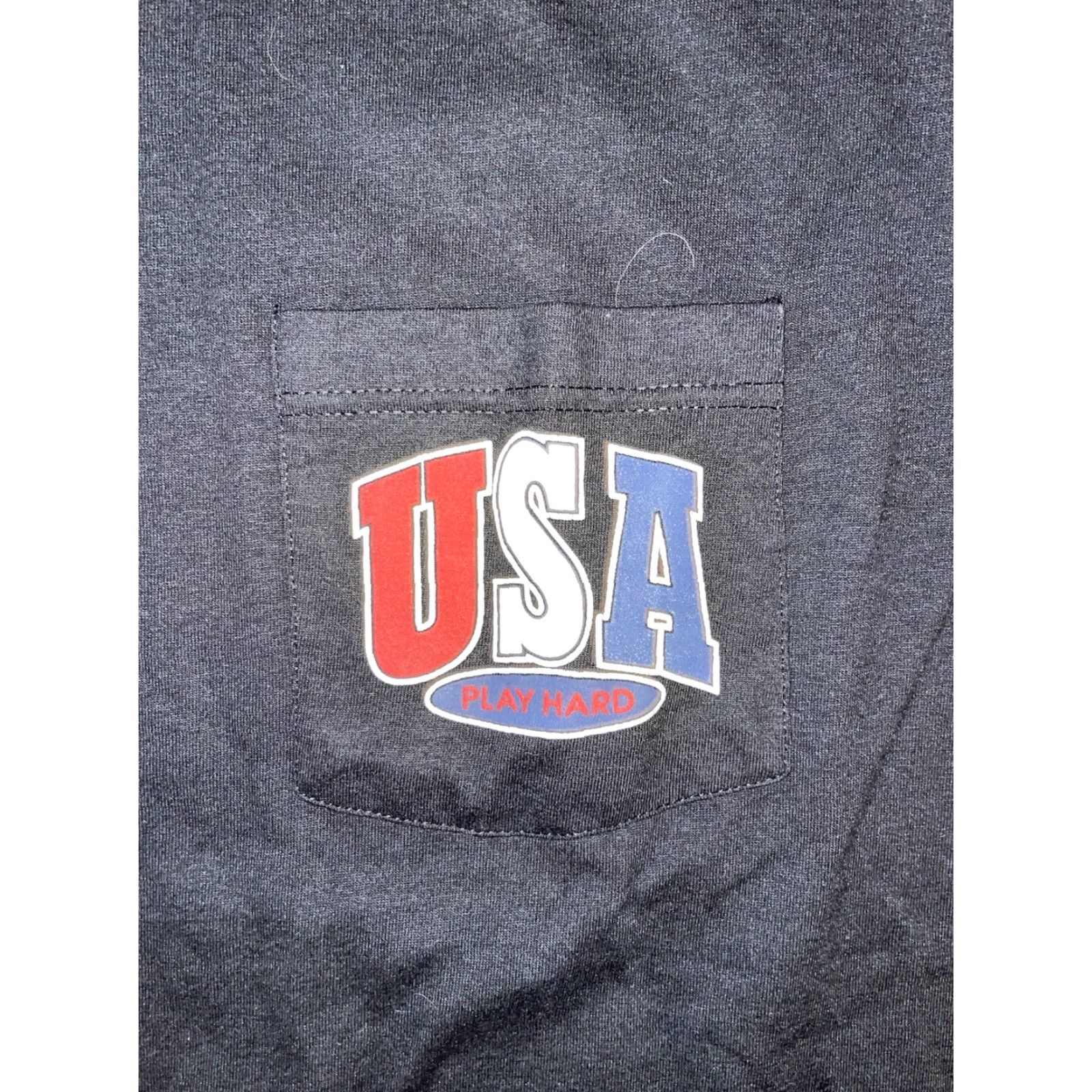 Fruit Of The Loom VINTAGE USA Pocket Tee Black XL Shirt Mens XL Pocket USA Black Tee Fruit of the Loom Size US XL / EU 56 / 4 - 2 Thumbnail
