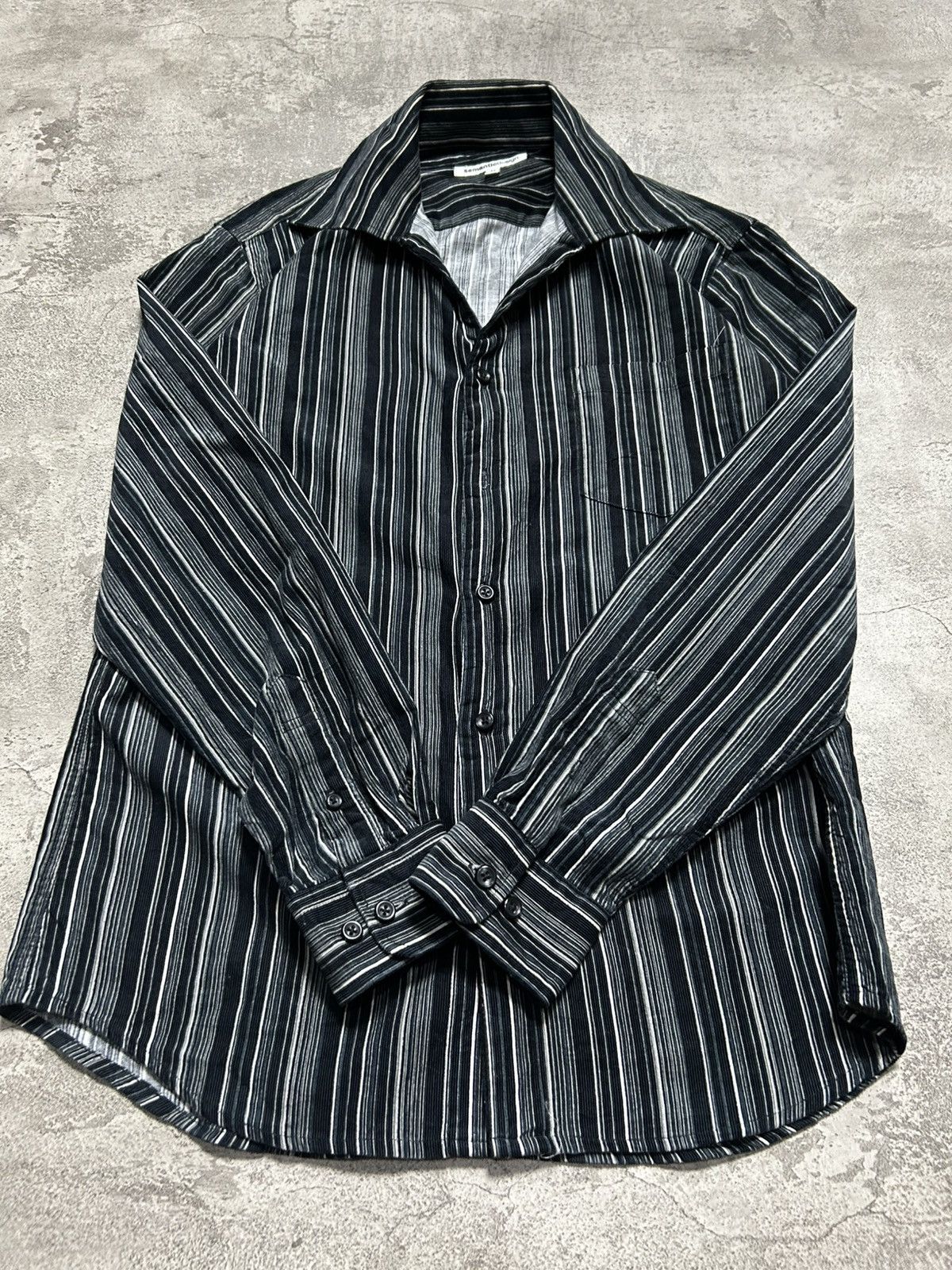 semanticdesign Semantic Design Corduroy Stripe Open Collar Shirt Size US M / EU 48-50 / 2 - 7 Thumbnail