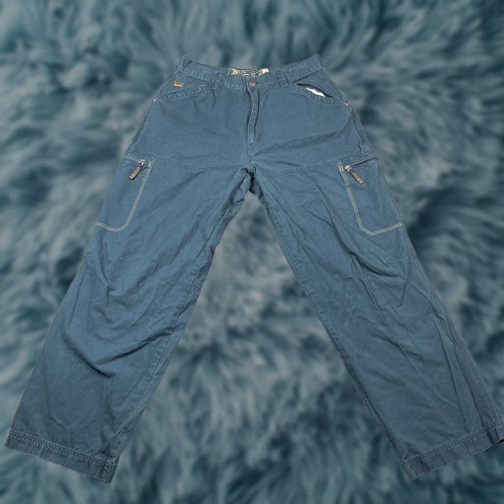 Vintage VINTAGE Nesi A.G. Pants 34L Black Cargo Pockets Wide Leg Baggie Skate Mens Size US 34 / EU 50 - 1 Thumbnail
