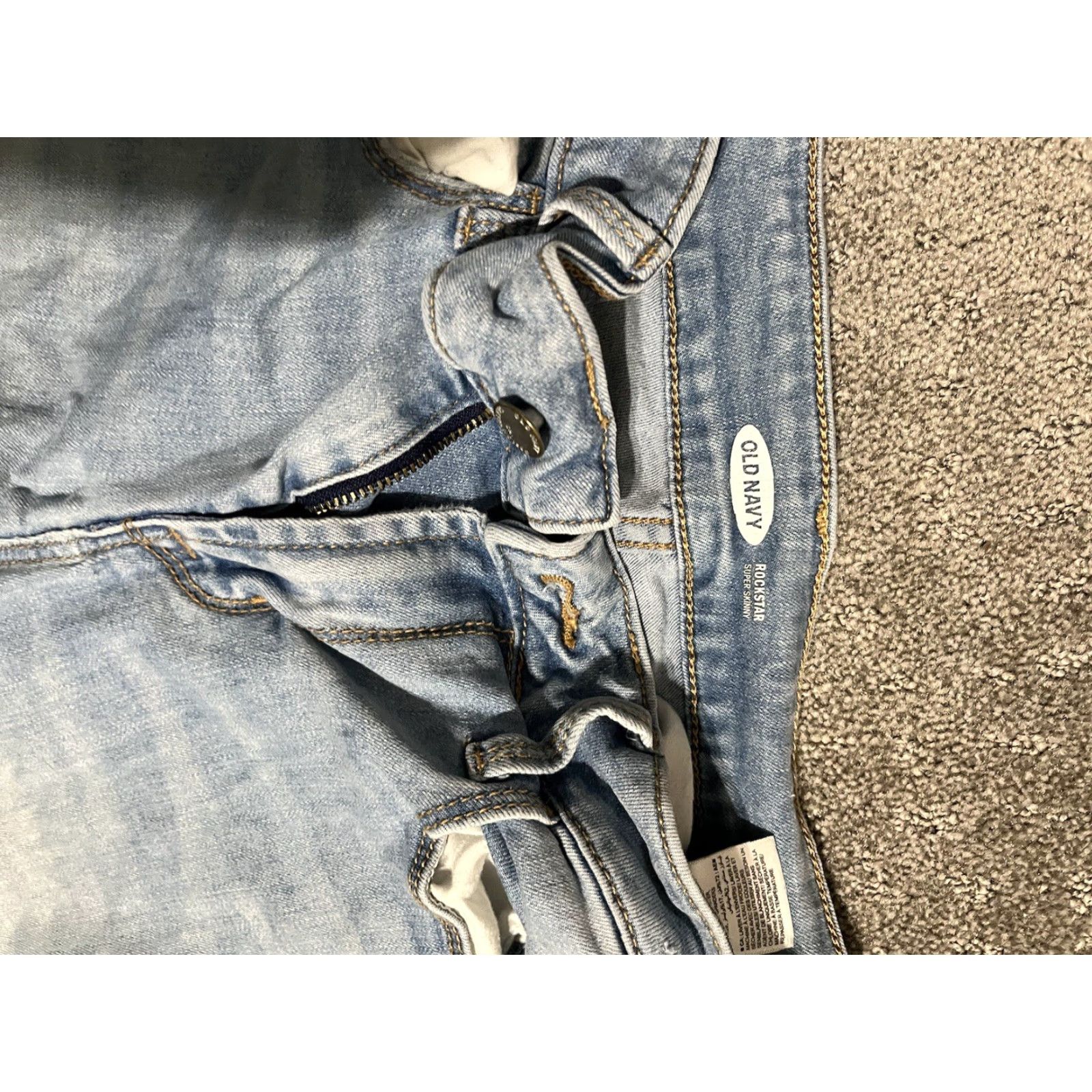 Old Navy Old Navy Rockstar Super Skinny Jeans Womens 4 Blue Regular Size 27" / US 4 / IT 40 - 5 Thumbnail