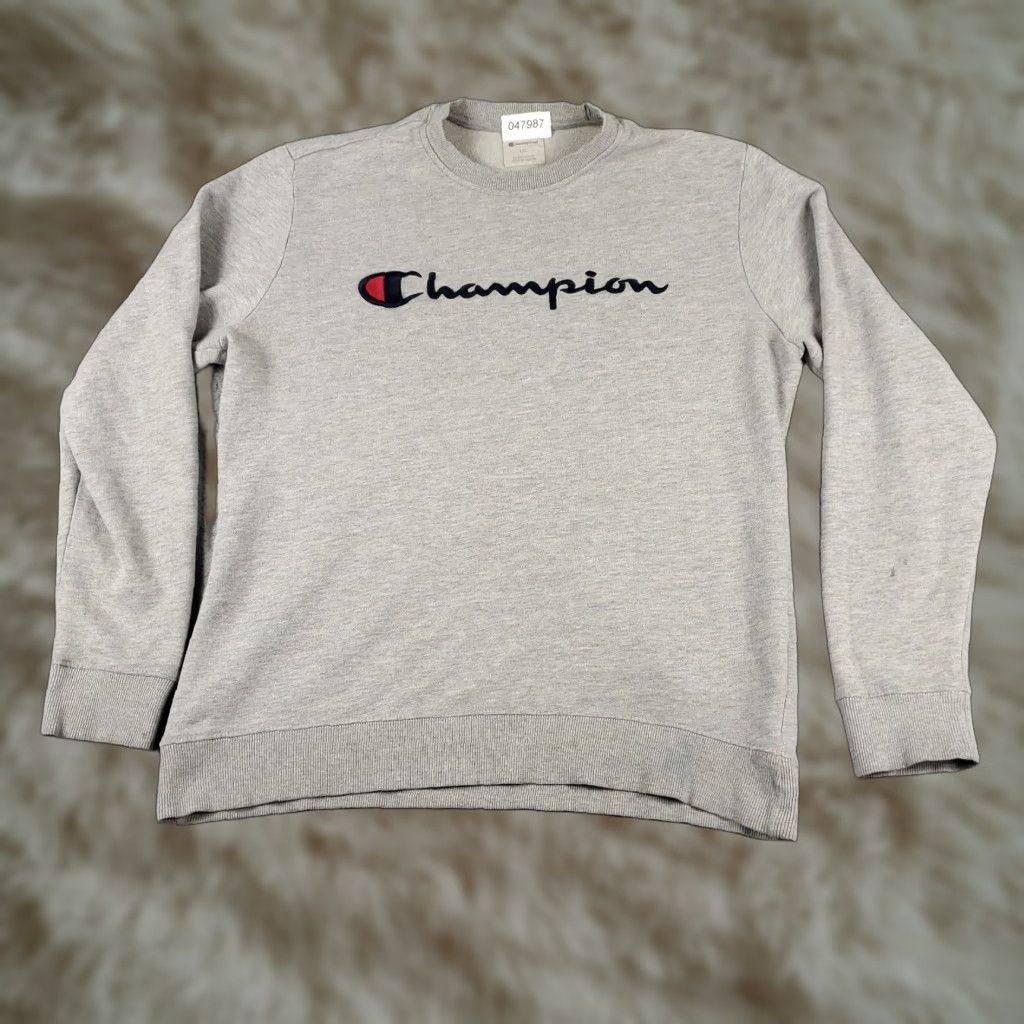 Champion Champion Pullover Sweatshirt Mens Large Gray Casual Long Sleeve Mock Neck Outdoor Sports Size US L / EU 52-54 / 3 - 1 Thumbnail
