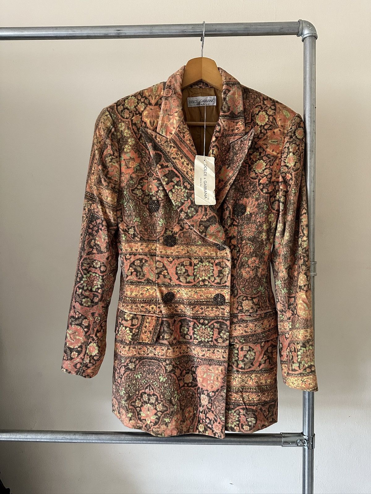 Dolce & Gabbana 1980 Dolce & Gabbana Jacquard Blazer Jacket Size M / US 6-8 / IT 42-44 - 1 Thumbnail