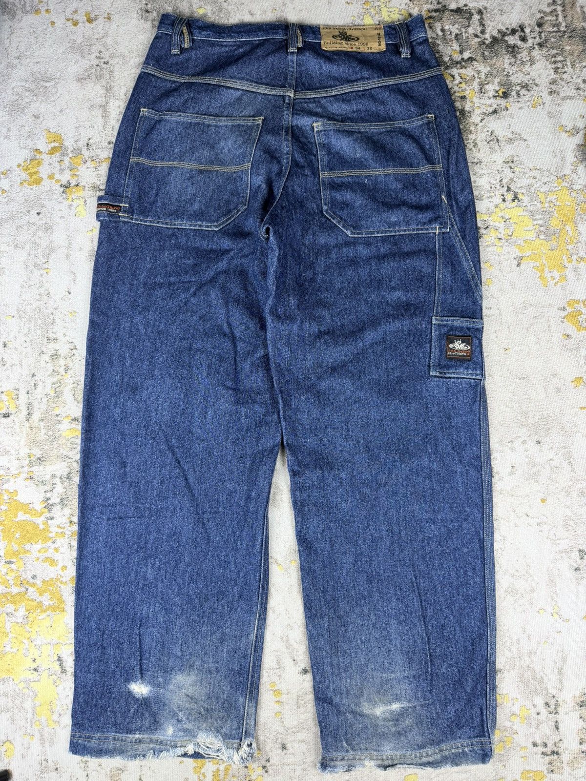 Hook-Ups Vintage 90s PNB Nation Baggy Carpenter Denim Size US 33 - 2 Thumbnail
