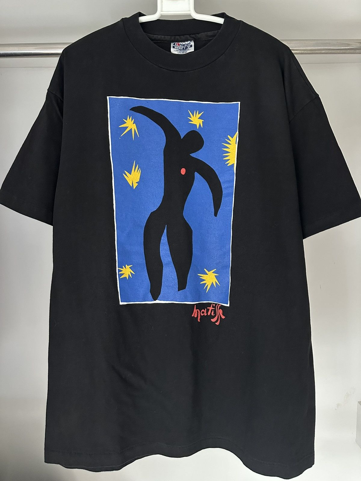 Hanes Vintage 80s Henri Matisse “Icarus” From JAZZ! Shirt Size US L / EU 52-54 / 3 - 2 Thumbnail