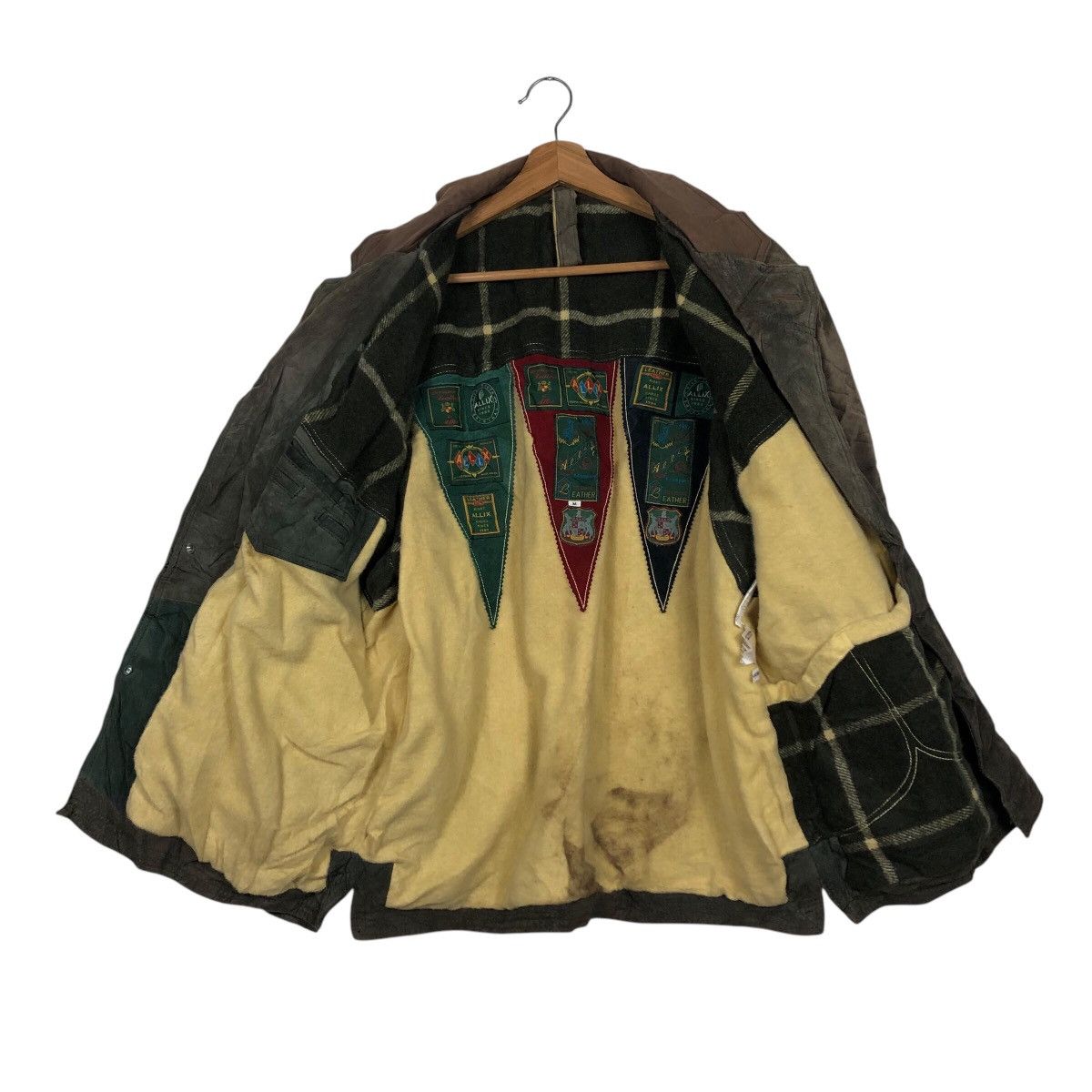 Japanese Brand × Vintage 📌Vintage Genuine Leather Bomber Jacket Allix Issey Miyake Size US M / EU 48-50 / 2 - 14 Thumbnail