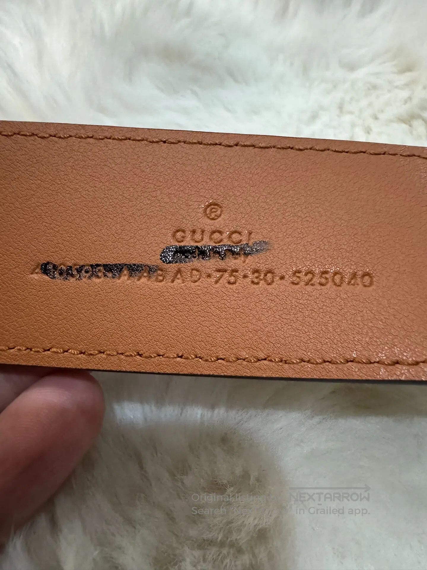 Gucci Guicci size 75 Contrasting Gold G Buckle Belt| Size ONE SIZE - 7 Thumbnail