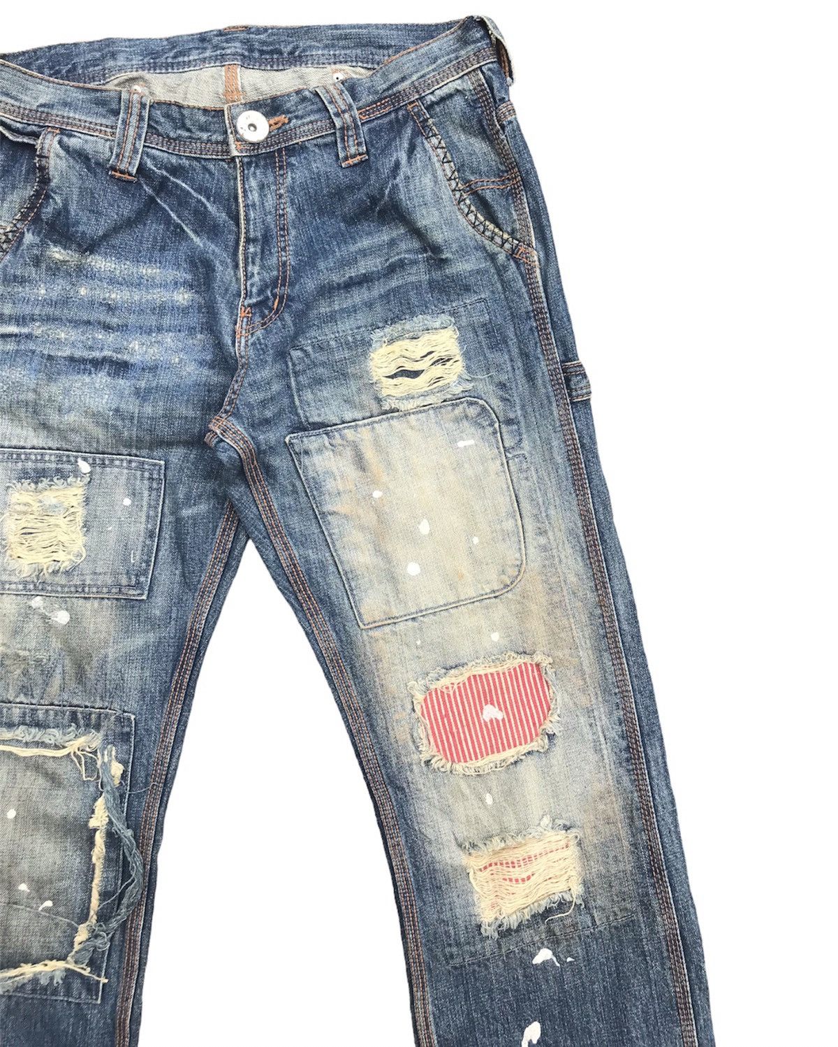 If Six Was Nine Back Vintage Distressed Denim Size US 32 / EU 48 - 6 Thumbnail