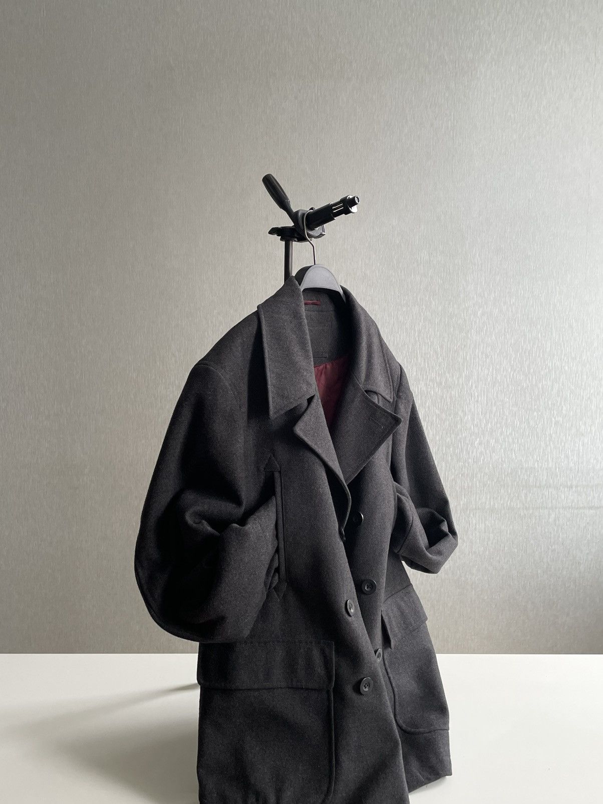 Vintage A Woolen Cold Gray 1/2 Coat Heavyweight Jacket Size US L / EU 52-54 / 3 - 9 Thumbnail