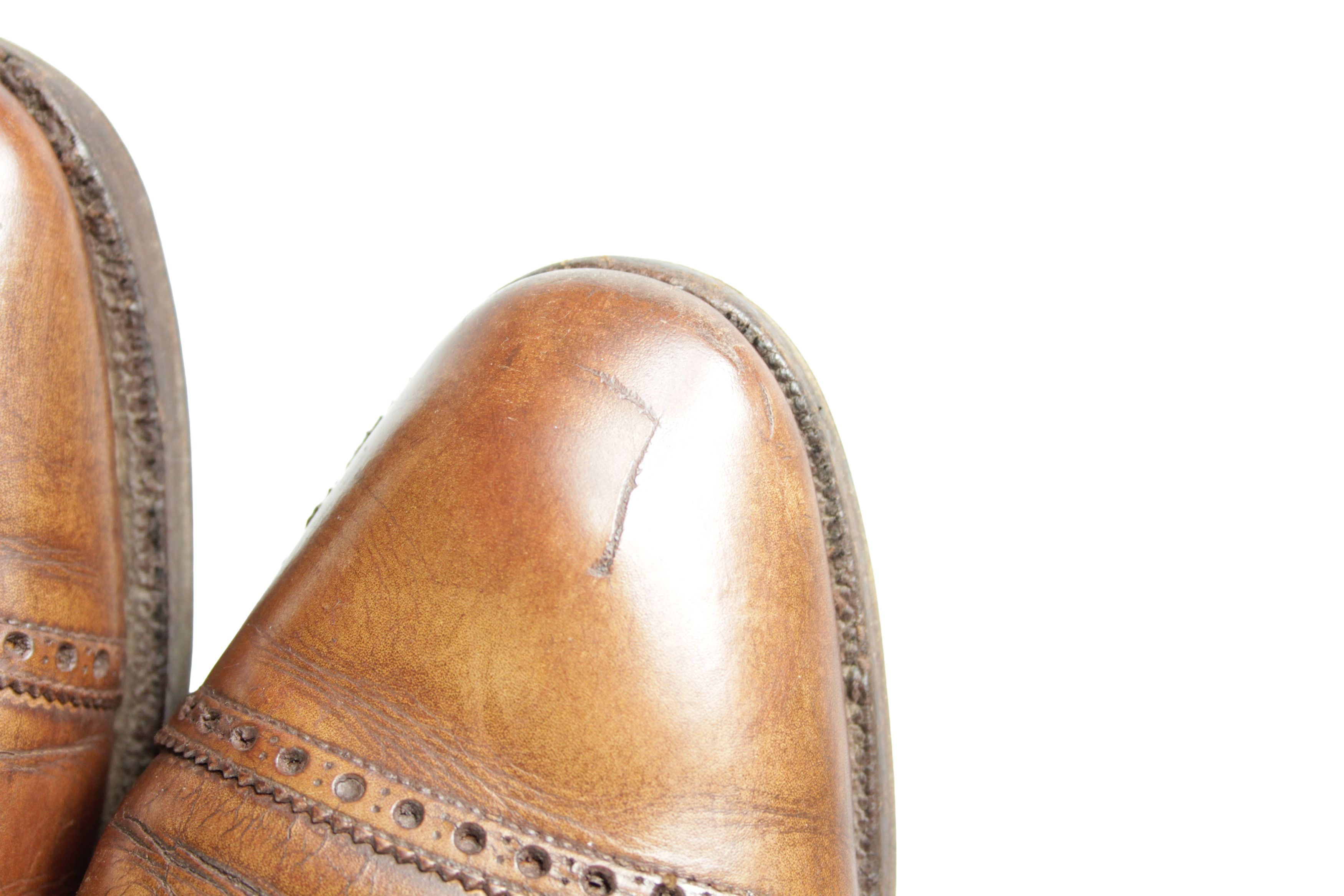 John Lobb 90S Bespoke 5-Eyelet Cap Toe Blucher Derby Vintage Size US 10.5 / EU 43-44 - 7 Thumbnail
