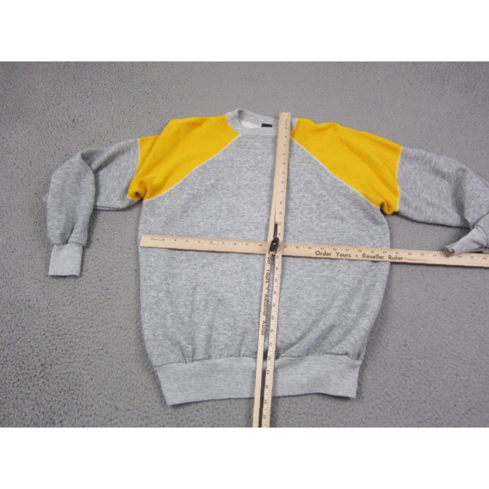Wrangler Wrangler Sweatshirt XL Men Gray Fleece 60s Vintage Style Pullover Crew Neck, Solid, Regular Fit, Outdoor Sports, Gym & Training, Long Sleeve Size US XL / EU 56 / 4 - 6 Thumbnail