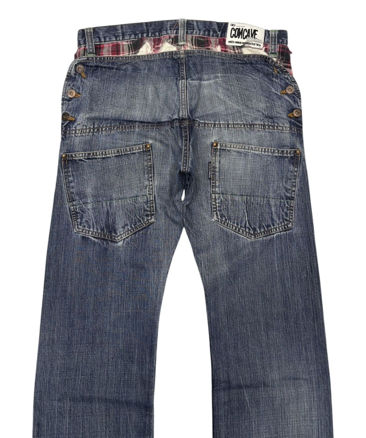Hysteric Glamour 🔥Double Waist CNCV Concave Attempt DISTRESS THRASHED JEANS Size US 34 / EU 50 - 2 Thumbnail