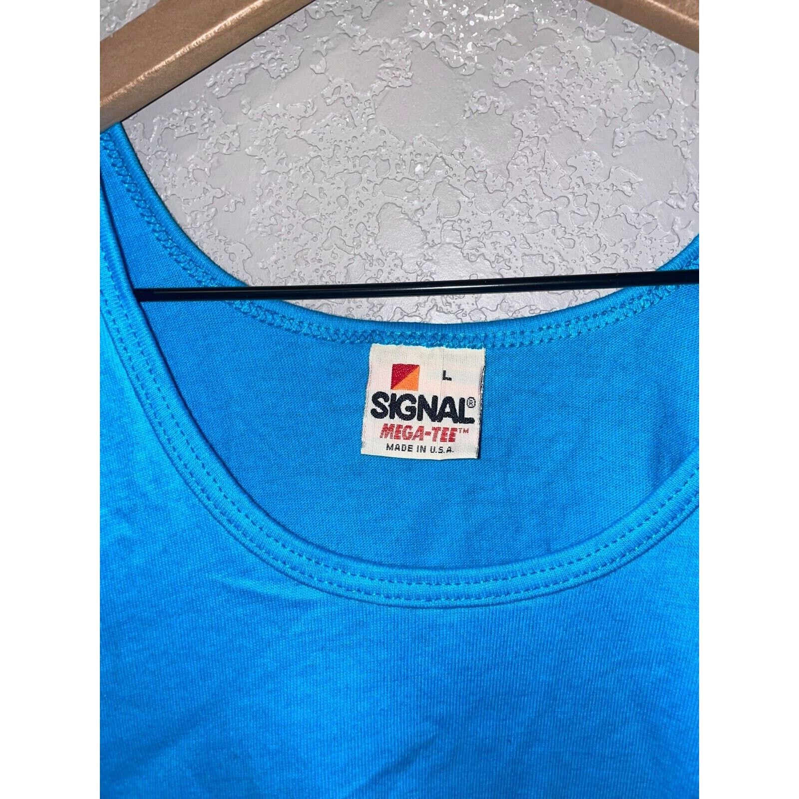 Signal Sport Vintage Blue Blank Tank Sleeveless Shirt Tee Top VTG 90s L Size US L / EU 52-54 / 3 - 4 Thumbnail