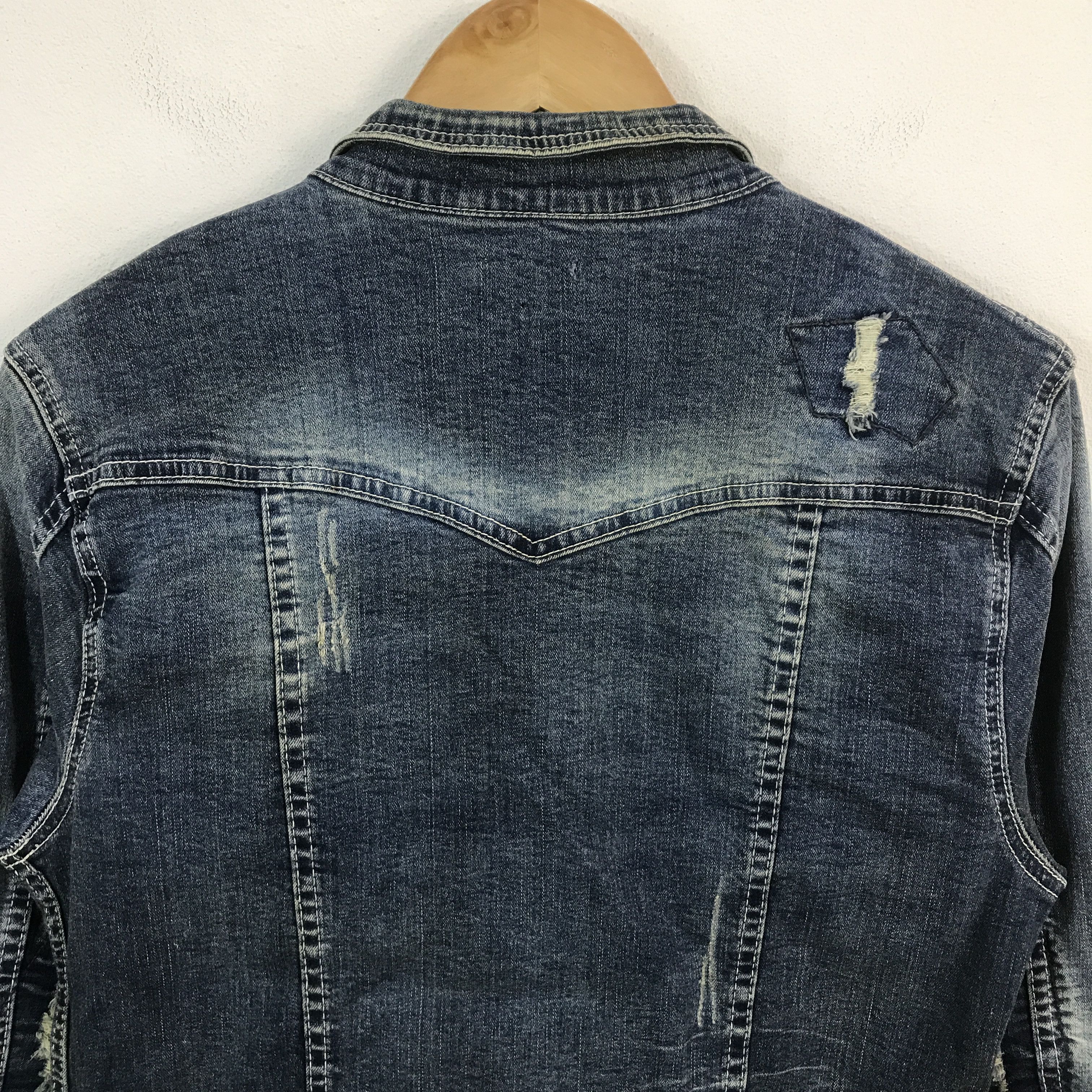 Japanese Brand Gavaria Denim distressed jacket Button Size US L / EU 52-54 / 3 - 4 Thumbnail