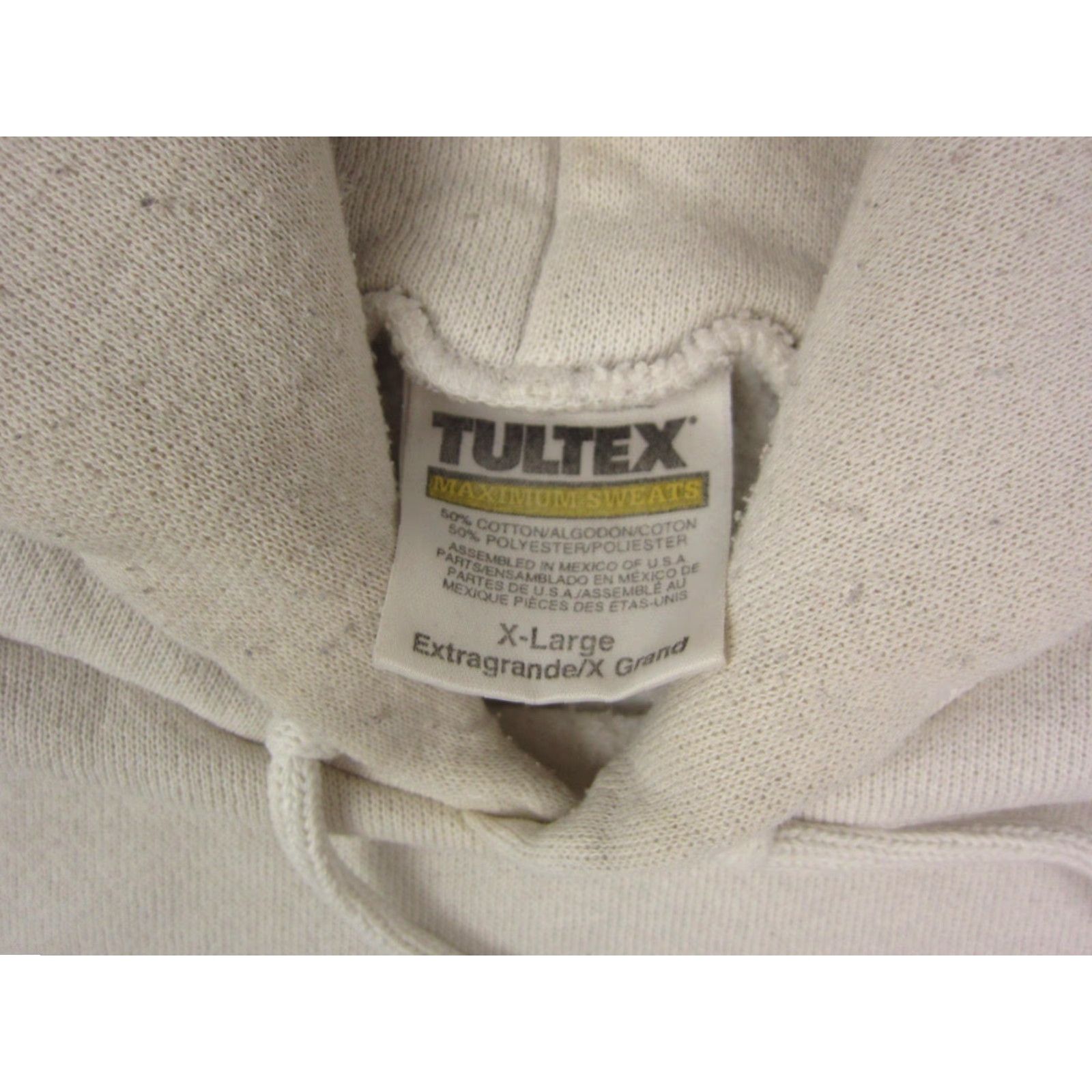 Tultex VINTAGE Tultex Hoodie Mens XL White Hockey Sweatshirt Pullover 90s Size US XL / EU 56 / 4 - 6 Thumbnail
