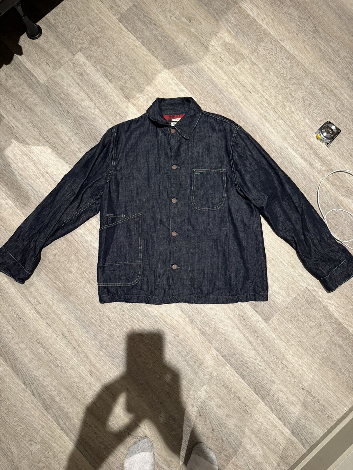 Dr. Collectors Raw Indigo Plaid Lined Denim Jacket Size US S / EU 44-46 / 1 - 1 Thumbnail
