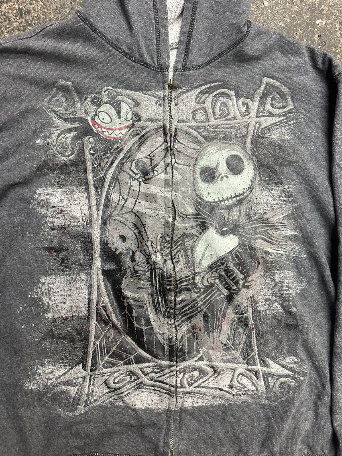 Disney Y2k jack skeleton grunge zip up hoodie Size US XXL / EU 58 / 5 - 2 Thumbnail