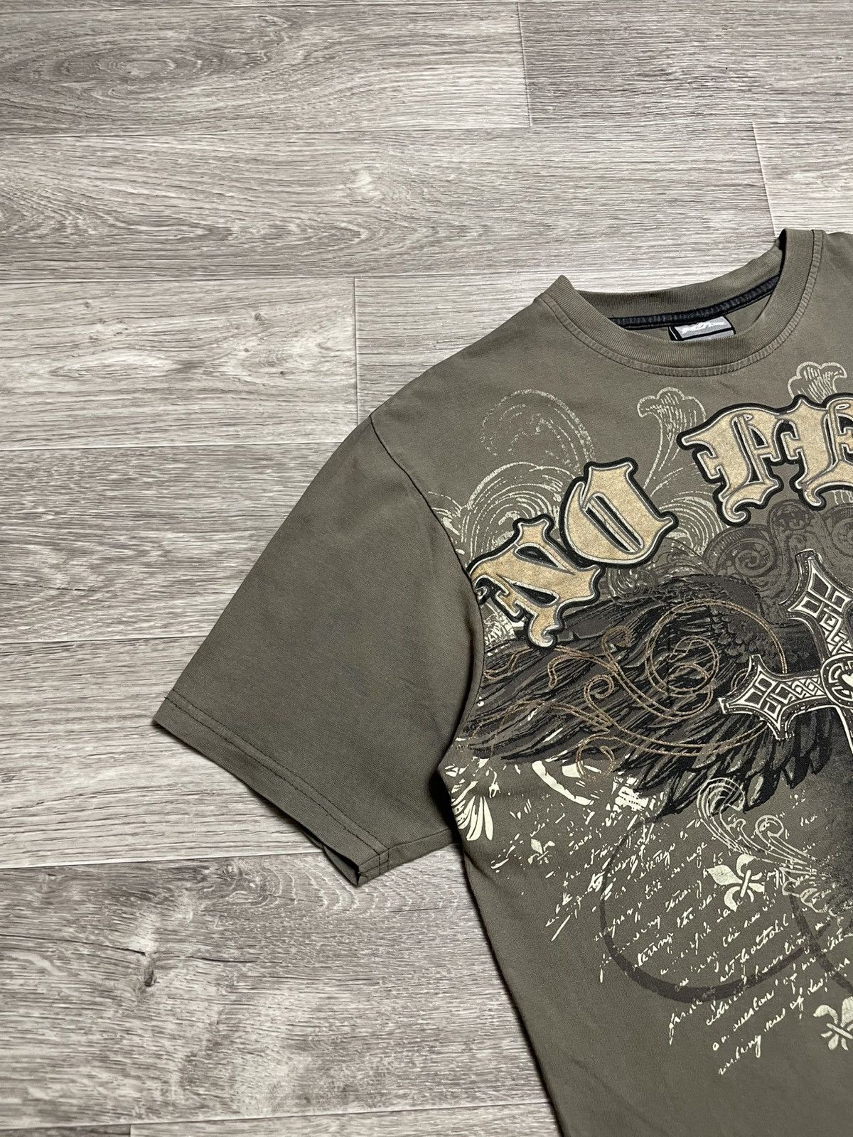 No Fear Vintage No Fear 2000s Graphic Tee Olive Green Y2K Streetwear Size US M / EU 48-50 / 2 - 5 Thumbnail