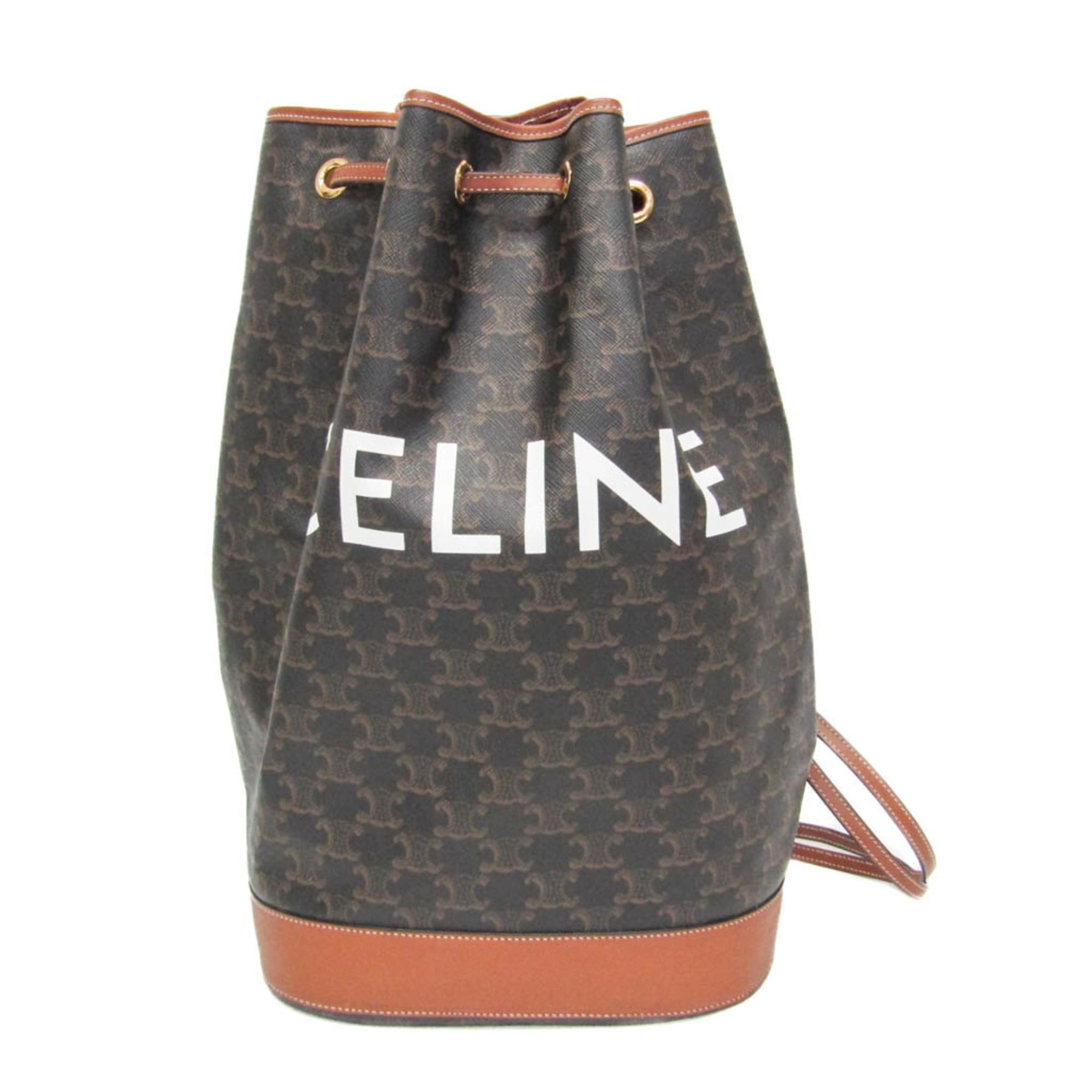 Celine Celine Triomphe Medium Sailor Bag Women,Men PVC,Leather Shoulder Bag Brown,Dark Brown Size ONE SIZE - 1 Thumbnail