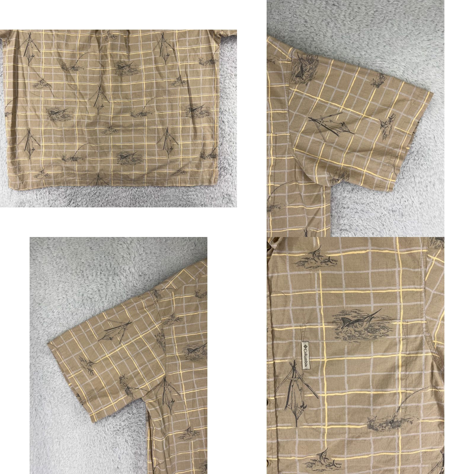 Vintage Columbia Shirt Mens 2XL Beige River Lodge Hawaiian Aloha Beach Resort 2XL Mens Shirt Size US XXL / EU 58 / 5 - 8 Thumbnail