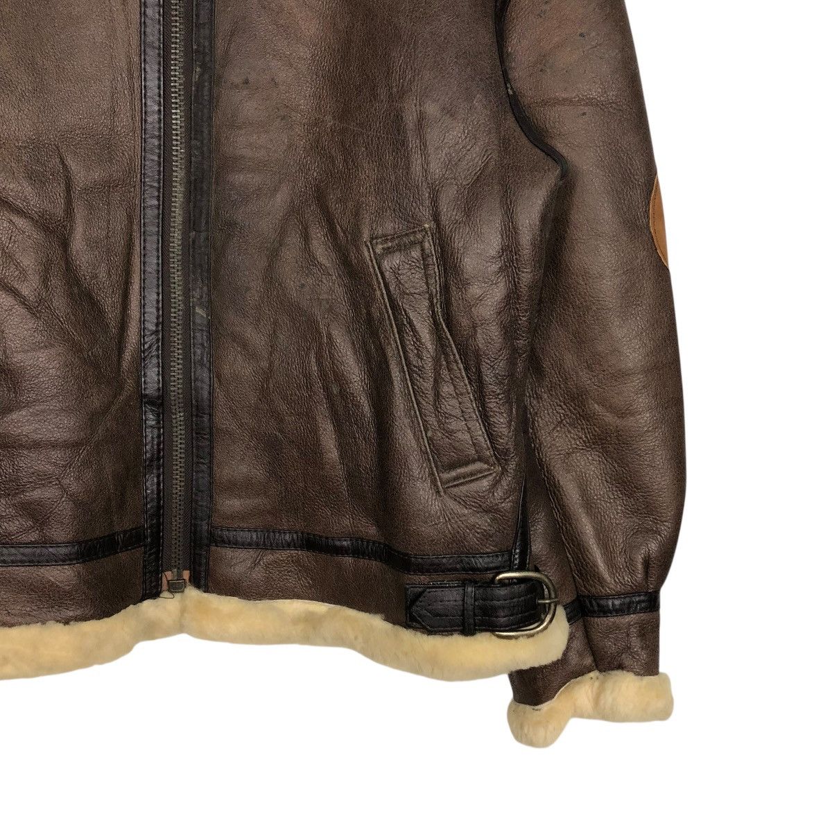 Vintage 🔥VINTAGE B 3 SHEARLING LEATHER JACKET TIGER ISSEY MIYAKE Size US L / EU 52-54 / 3 - 7 Thumbnail
