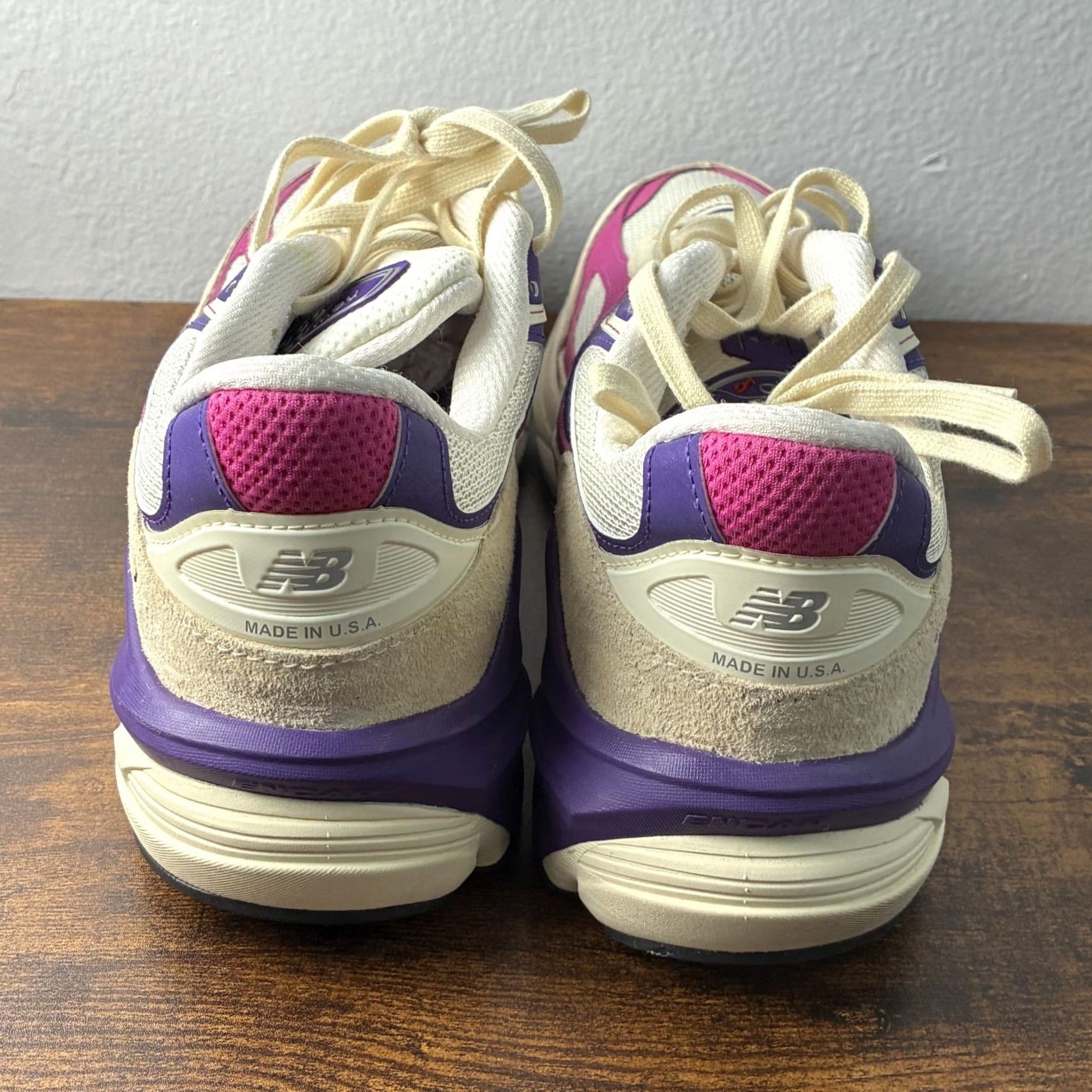 New Balance New Balance 990 v6 Mens Size 11 Macadamia Nut Magenta Pop USA Made In USA Sneakers Casual Adult Shoes Purple Size US 11 / EU 44 - 4 Thumbnail