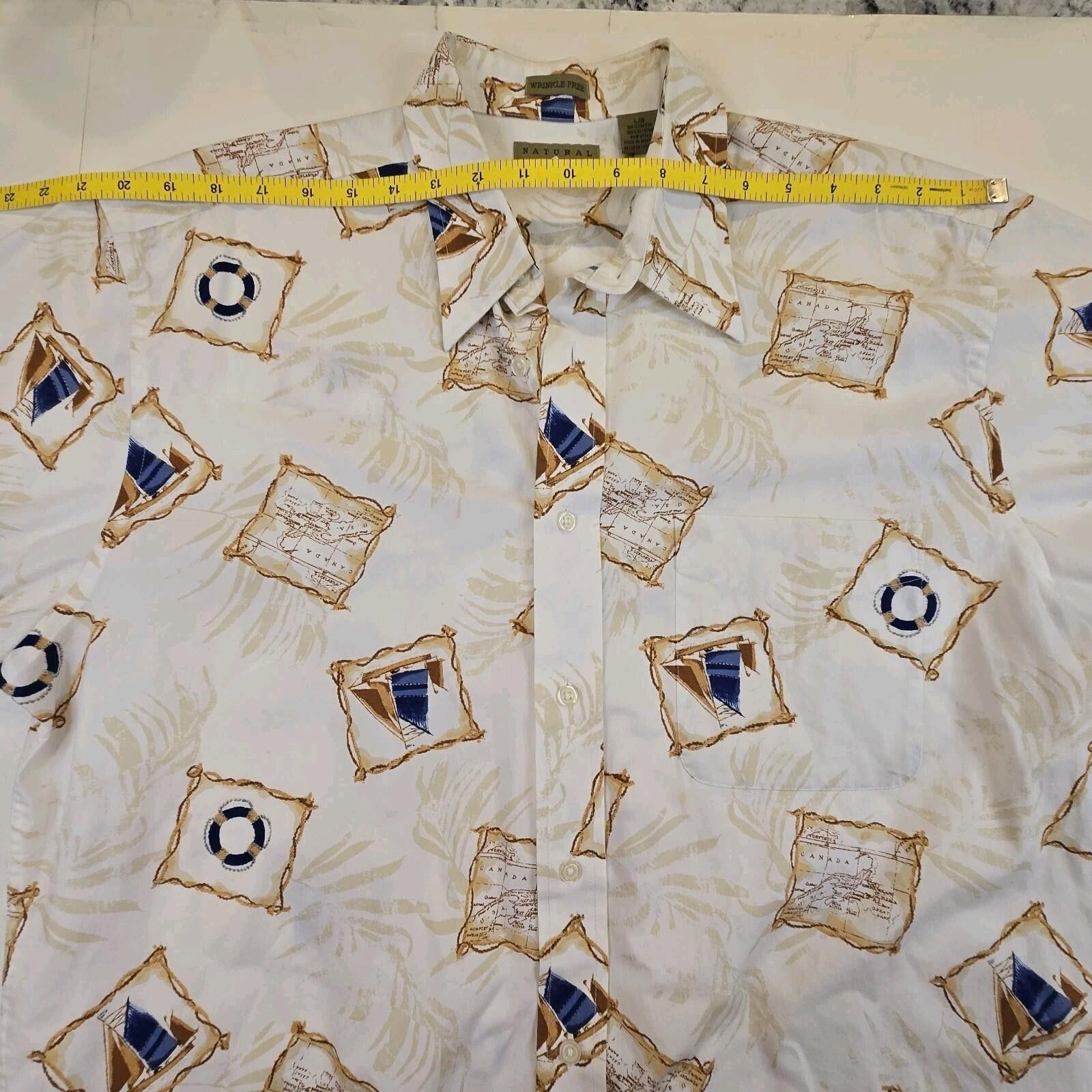 Natural Issue Natural Issue Button Front Short Sleeved Shirt Mens Size Lg Size US L / EU 52-54 / 3 - 7 Thumbnail