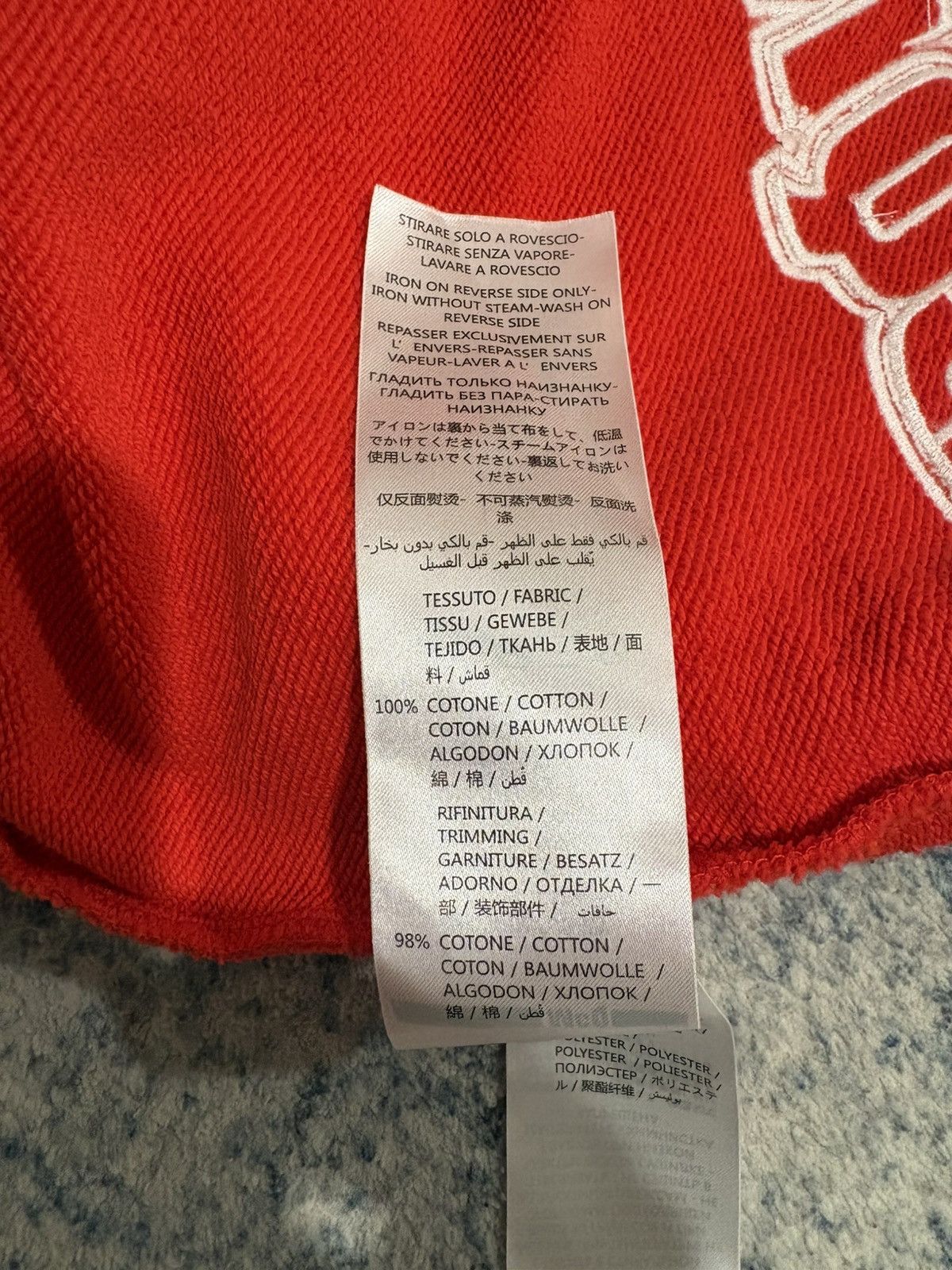 Alexander McQueen Alexander Mcqueen Red Pullover Hoodie With White Logo Size US S / EU 44-46 / 1 - 9 Thumbnail
