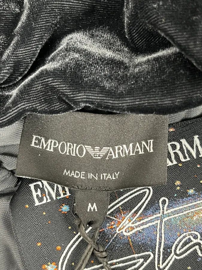 Emporio Armani 2010s Emporio Armani Black Wool Relief Hooded Jacket Size US M / EU 48-50 / 2 - 10 Thumbnail