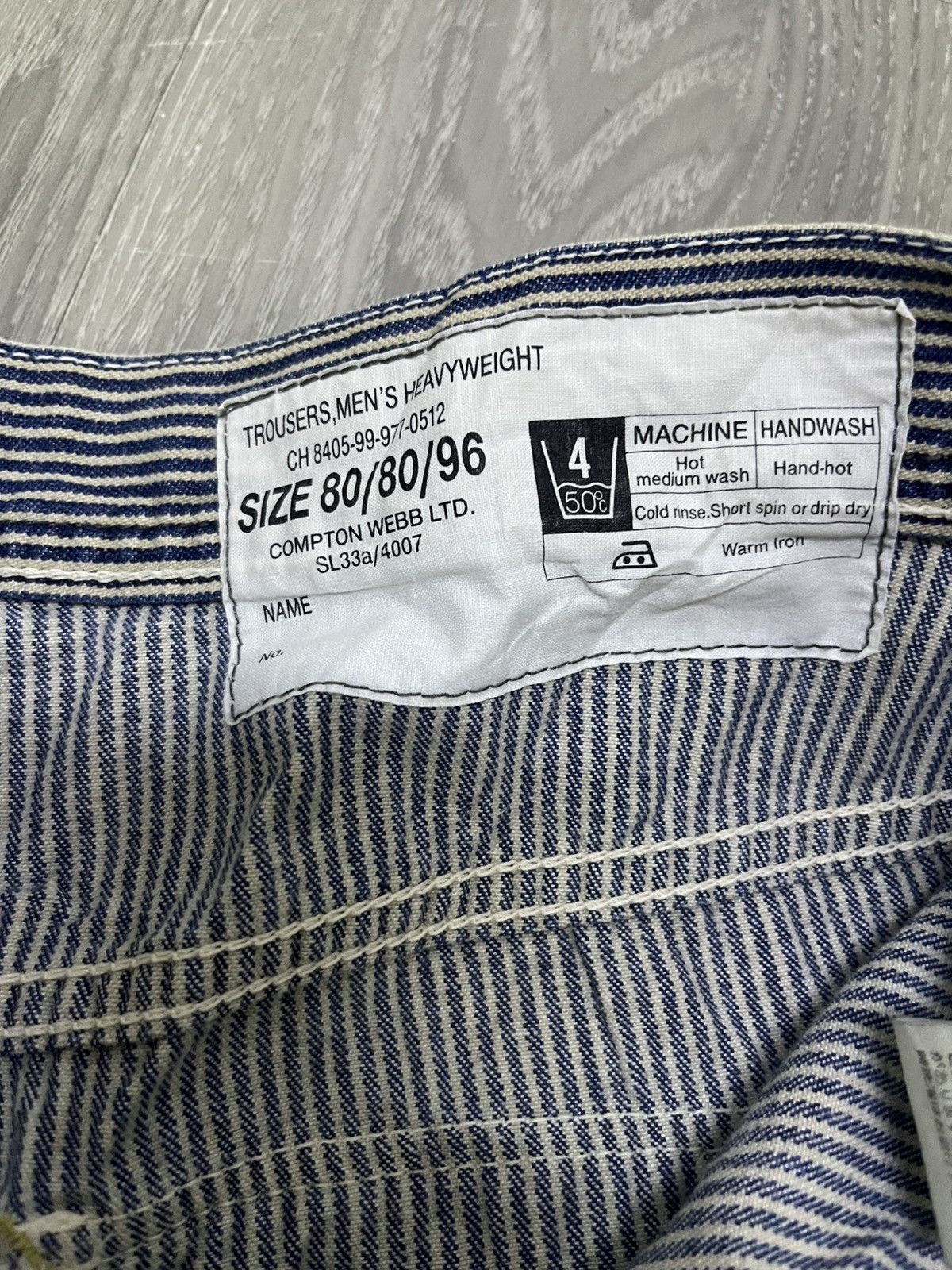 Japanese Brand Jepanes Brand x Studio Ecru Bush Pants Denim Hickory Size US 33 - 18 Thumbnail