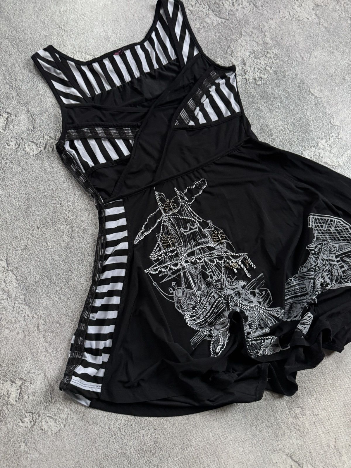 Other Save the queen all printed ship 🛳️ dress 👗 sleeveless Size S / US 4 / IT 40 - 3 Thumbnail