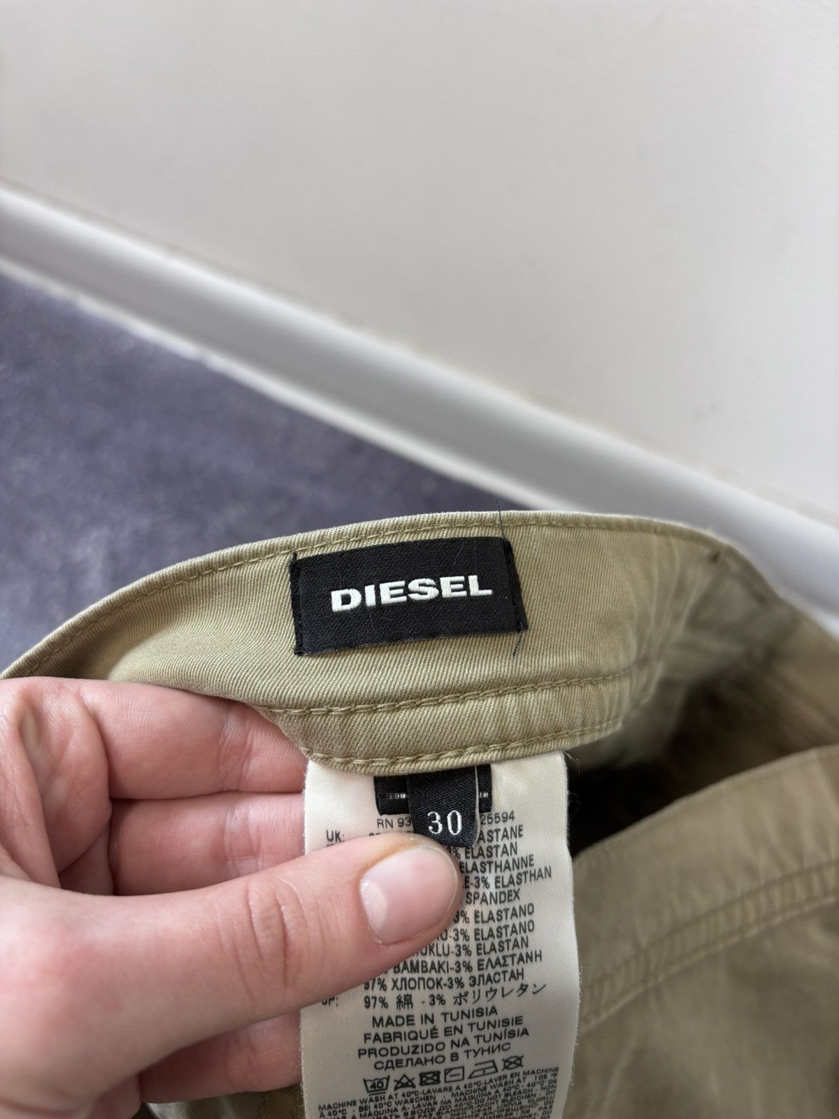 Diesel Diesel NWT Men’s Sand Beige Slim Fit Stretch Chino Pants Size US 30 / EU 46 - 13 Thumbnail