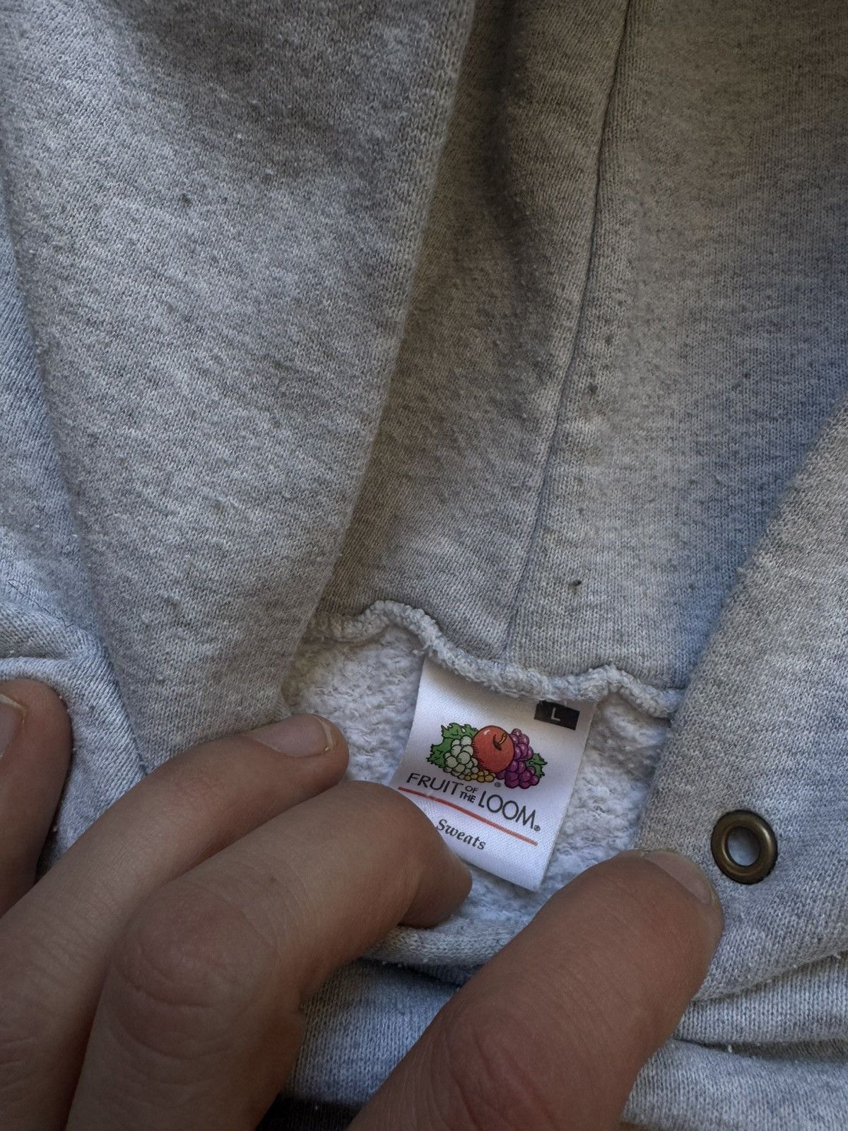 Fruit Of The Loom × Vintage 90s Vintage Fruit of The Loom Hooddie Size US L / EU 52-54 / 3 - 6 Thumbnail