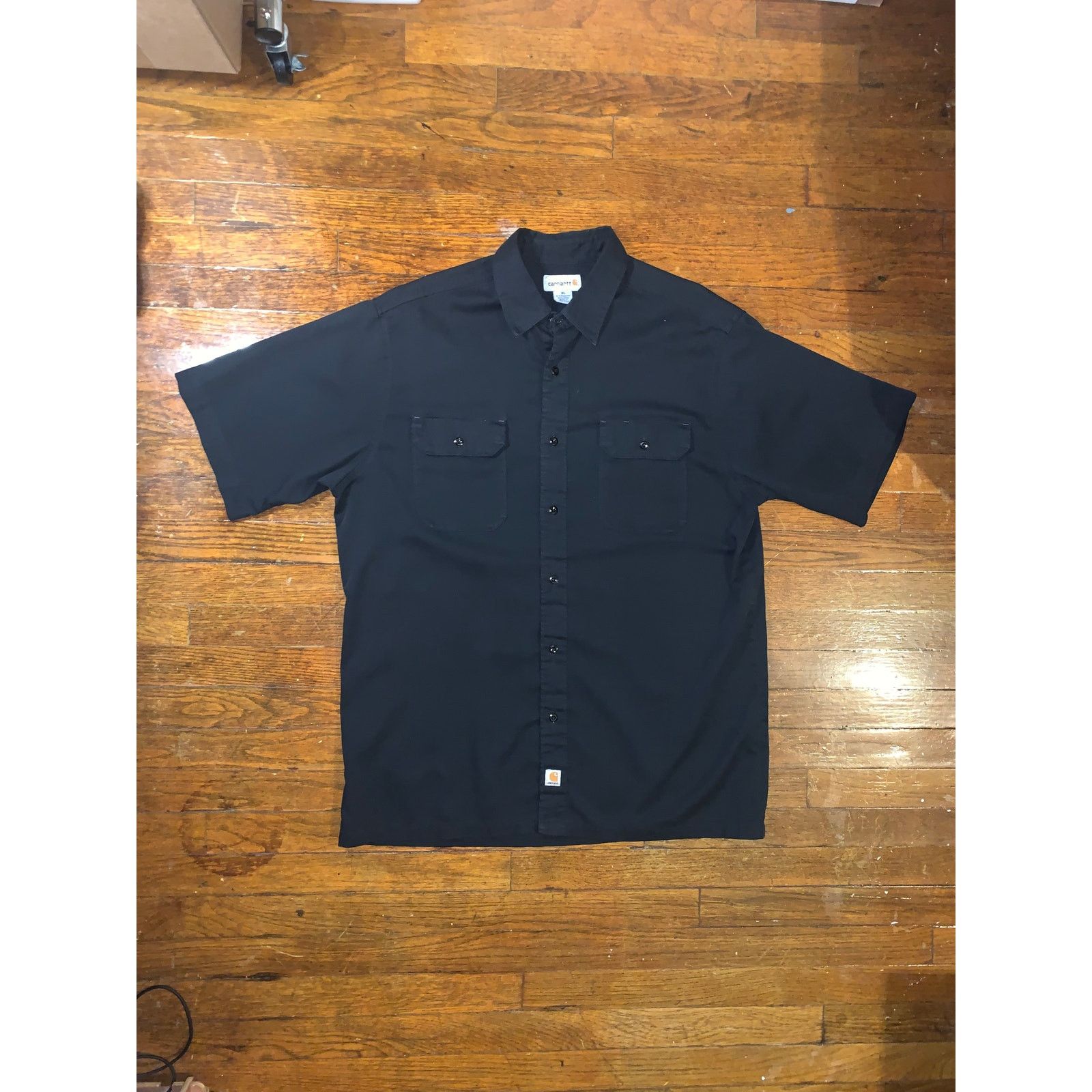 Carhartt Carhartt Black Short Sleeve Work Shirt XL Button Up Workwear Size US XL / EU 56 / 4 - 1 Thumbnail