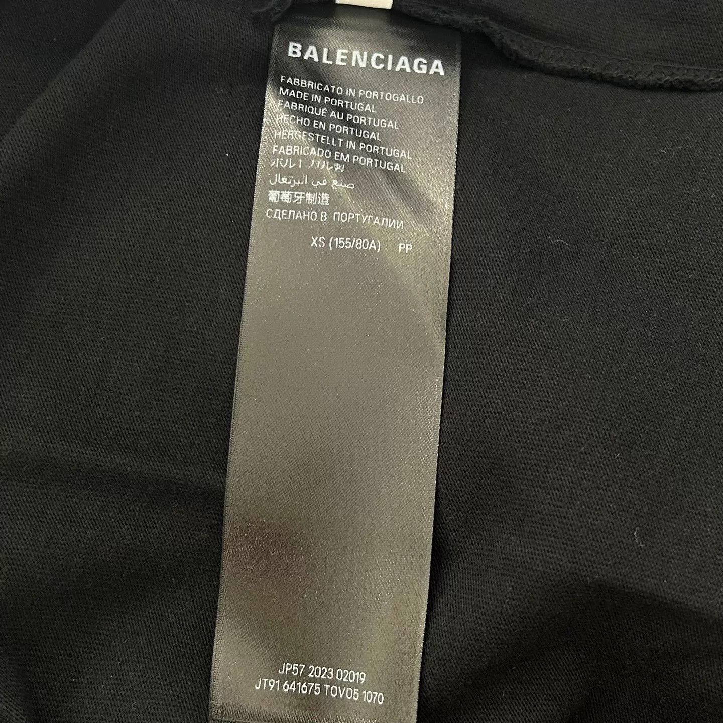 Balenciaga Balenciaga Logo Print Black Short Sleeve T-shirt XS Size XS / US 0-2 / IT 36-38 - 4 Thumbnail