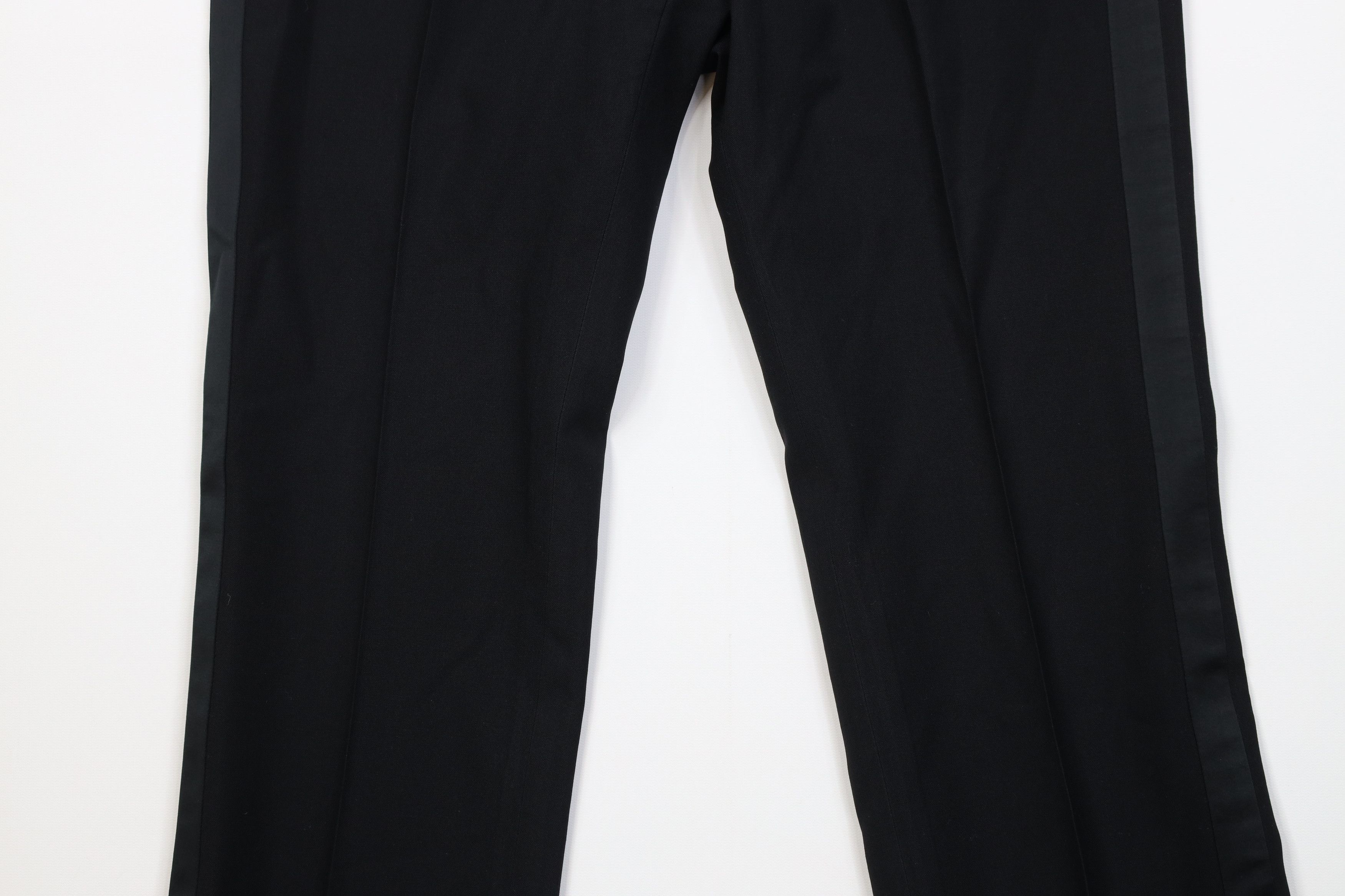 Vintage Vintage 50s 60s Flared Rayon Gabardine Wool Tuxedo Pants USA Size US 34 / EU 50 - 3 Thumbnail