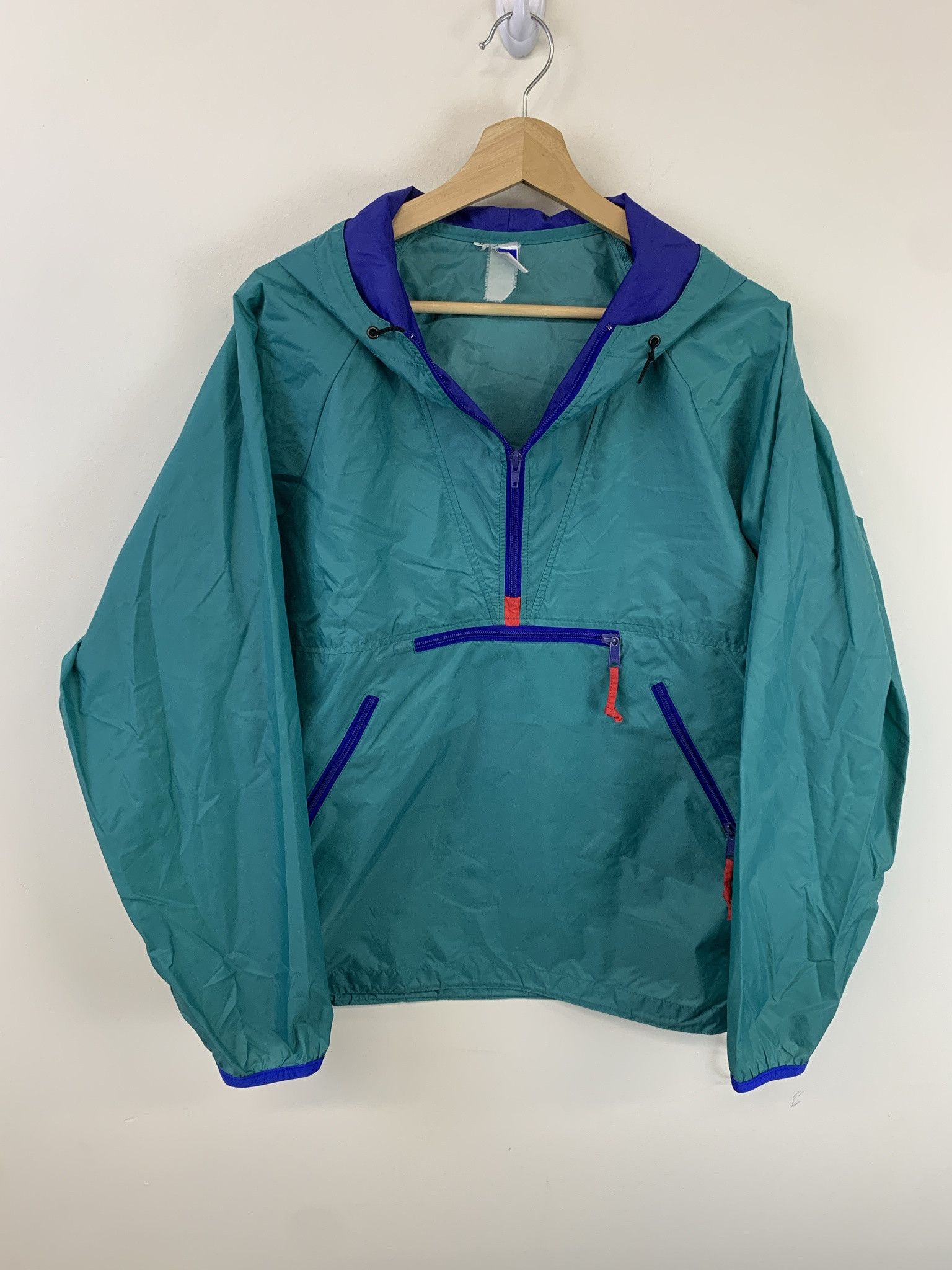 Sierra Designs Vintage 1990s Sierra Design Teal Blue Anorak Light Windbreaker Size XL Size US L / EU 52-54 / 3 - 1 Thumbnail