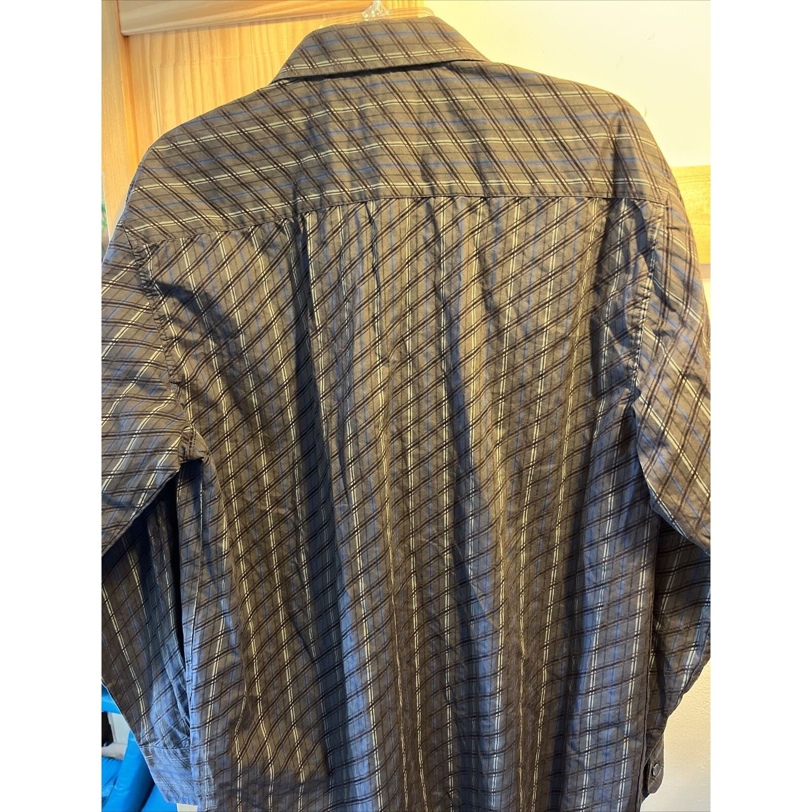 Eighty Eight Eighty Eight Men's M Brown Striped LS Cotton Polyester Shirt Size US M / EU 48-50 / 2 - 8 Thumbnail