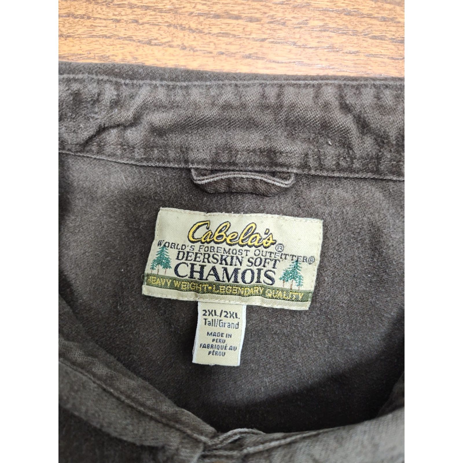 Vintage VINTAGE Cabelas Mens Deerskin Soft Chamois Shirt 2XL Tall Brown Outdoor Hiking Button-Up Size US XXL / EU 58 / 5 - 7 Thumbnail