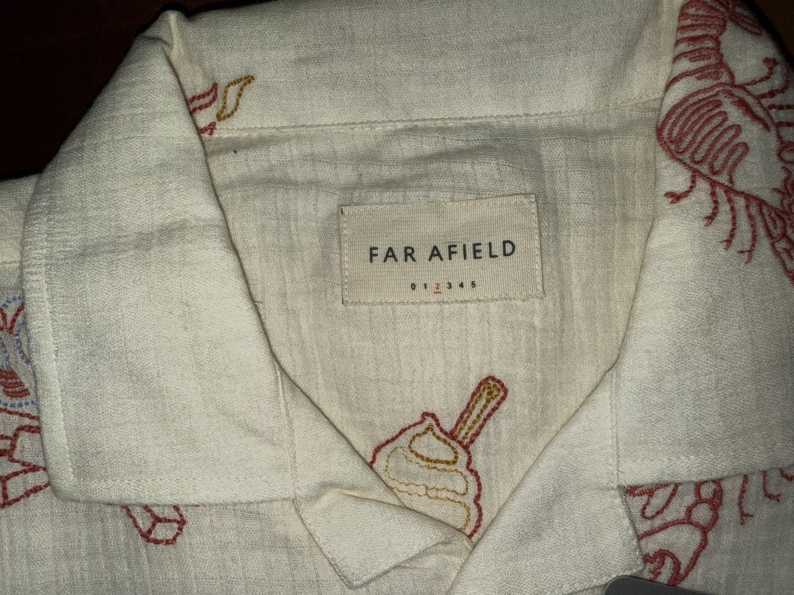 Far Afield Far Afield Embroidered Stachio Shirt - White Size US M / EU 48-50 / 2 - 4 Thumbnail