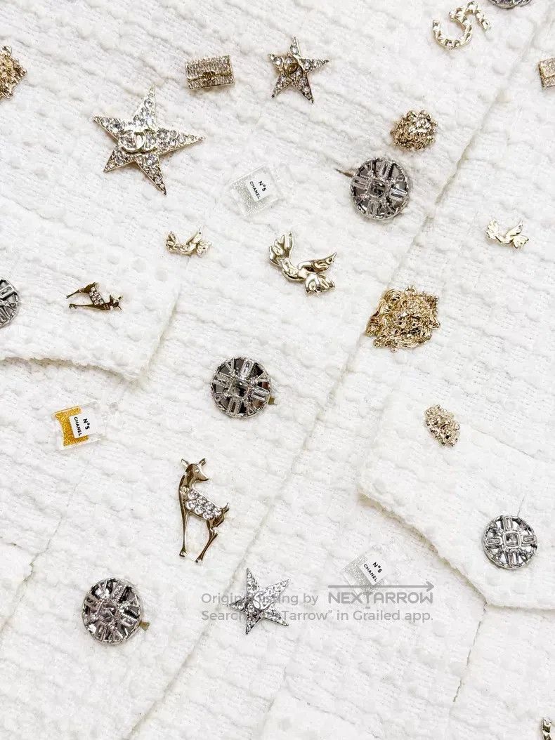 Chanel Chanel Multi-element badge tweed braided four-pocket long- Size XXS / US 00 / IT 34 - 4 Thumbnail
