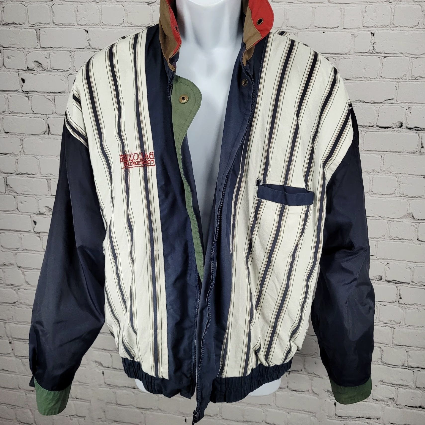 Vintage VINTAGE Balcones Country Club Divots Navy Golf Hooded Bomber Jacket L Men Large Blue Solid Logo Embroidered Zip Snap Size US L / EU 52-54 / 3 - 7 Thumbnail