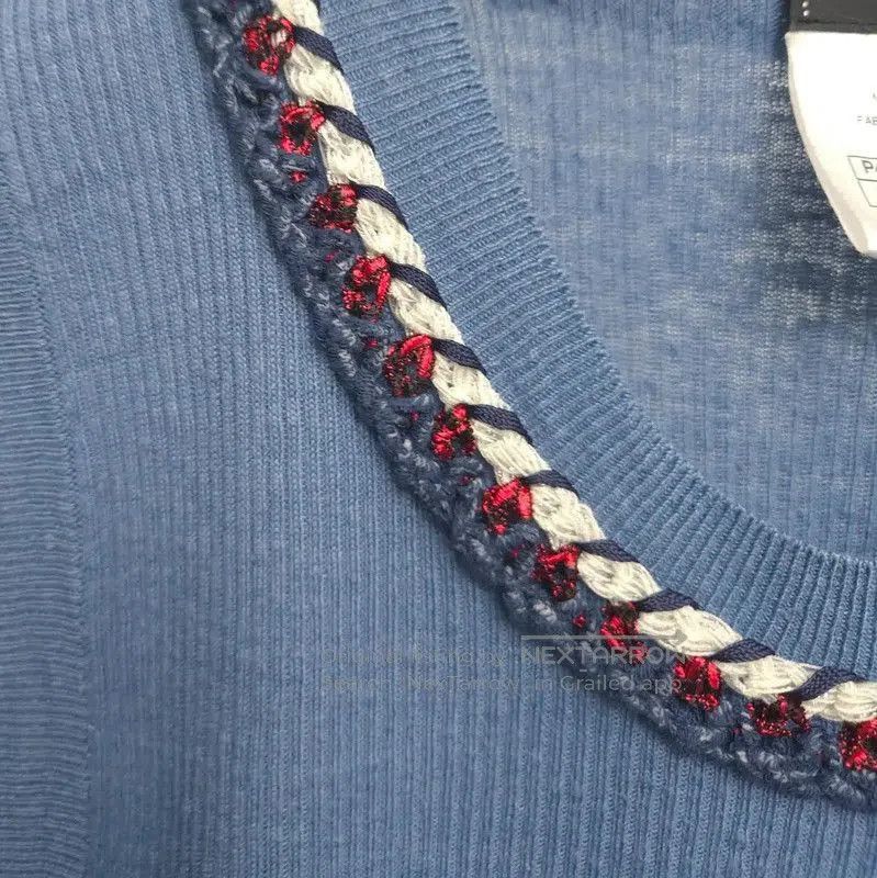 Chanel Chanel Summer Blue Cotton Sleeveless Top . Size S / US 4 / IT 40 - 4 Thumbnail