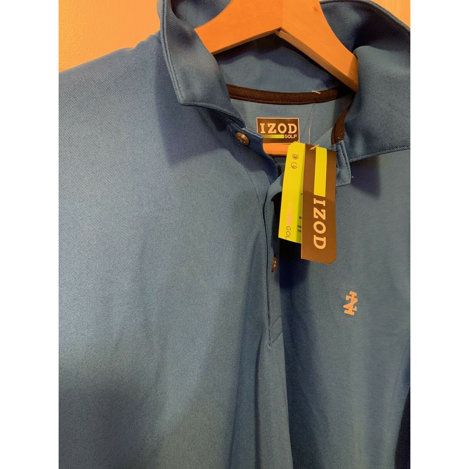 Izod New IZOD Golf Blue Athletic Golf Polo Shirt Men’s Sz M Size US M / EU 48-50 / 2 - 7 Thumbnail