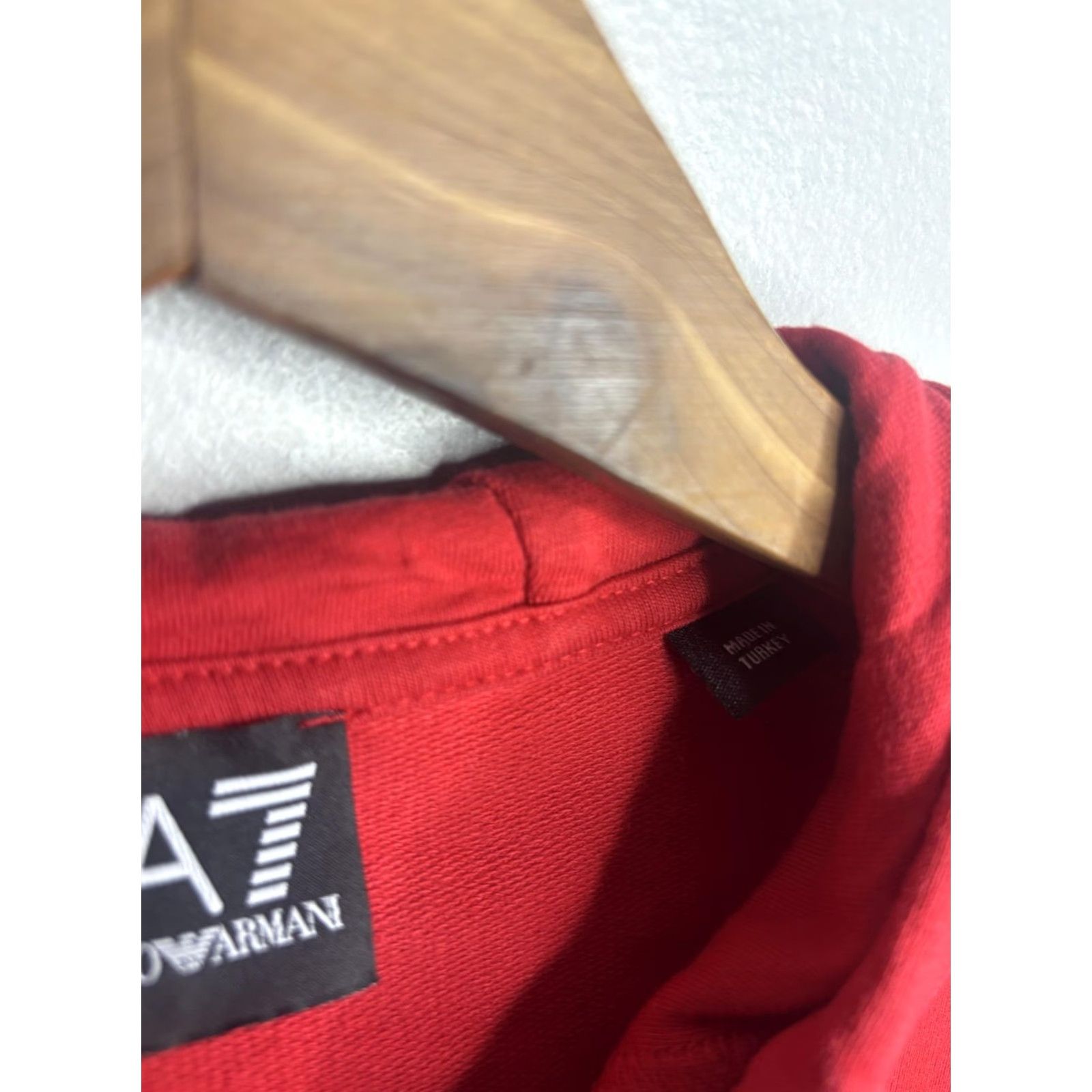 Emporio Armani EA7 Emporio Armani Hoodie Womens M Red Full Zip Rhinestone Logo Eagle Track Size M / US 6-8 / IT 42-44 - 5 Thumbnail