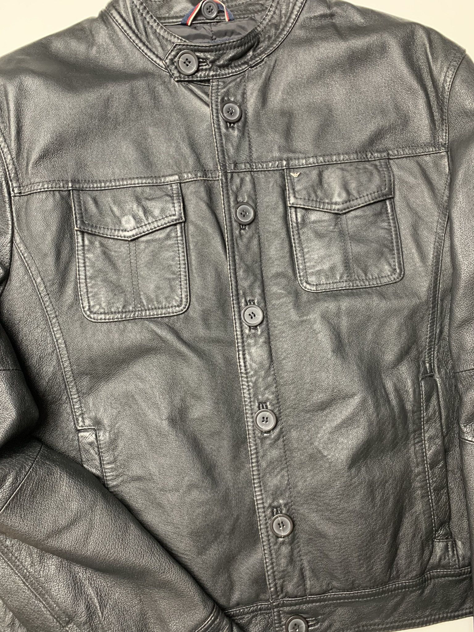 Armani Armani Jeans pig leather trucker jacket Size US XXL / EU 58 / 5 - 4 Thumbnail