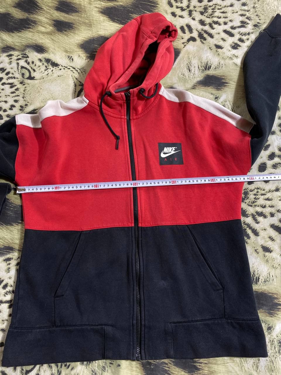 Nike × Vintage Crazy Vintage Y2K/2000s Red Nike Streetwear Hoodie! Size US M / EU 48-50 / 2 - 9 Thumbnail
