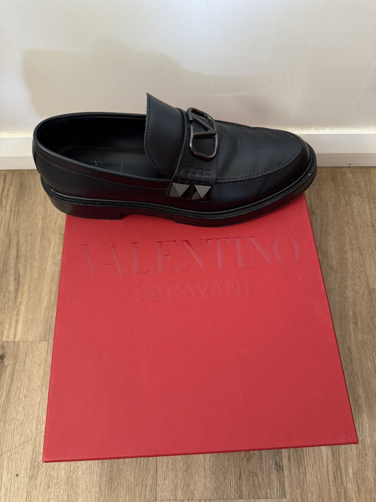 Valentino Valentino Garavani Stud Sign Slip-On Loafers Size US 11 / EU 44 - 3 Thumbnail