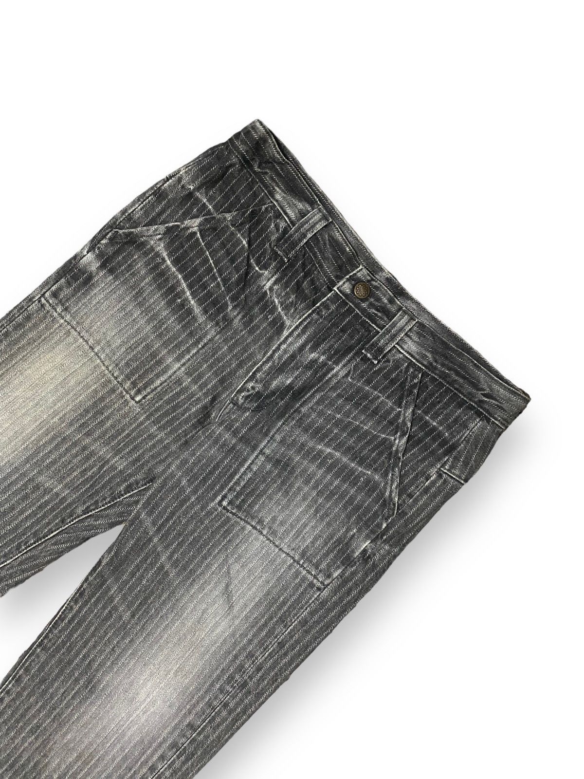 Japanese Brand × Vintage JAPAN DESIGNER WESTERN STYLE RECTANGULAR POCKET STRIPE Size US 29 - 3 Thumbnail