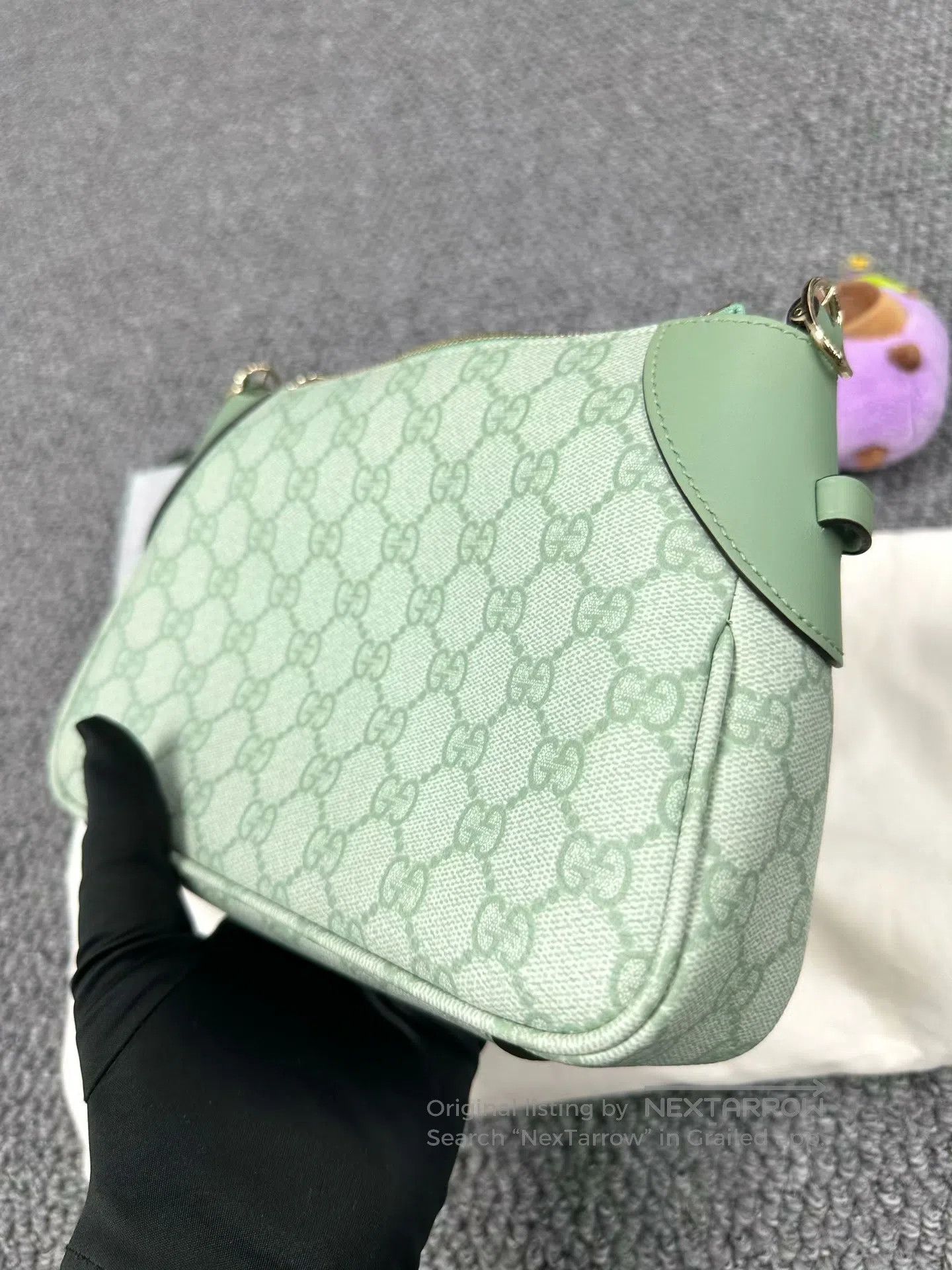 Gucci Guicci Mint Green Emblem Mahjong Bag Crossbody Bag| Size ONE SIZE - 4 Thumbnail