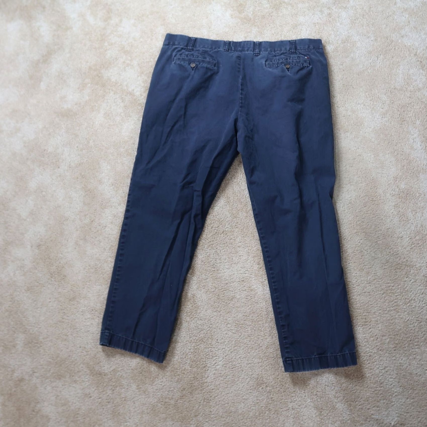Tommy Hilfiger Tommy Hilfiger Chino Pants Flat Front Blue 40x30 Men's Regular Straight Pocket 5-Pocket Design Knit Cotton Beltless? Size US 40 / EU 56 - 6 Thumbnail